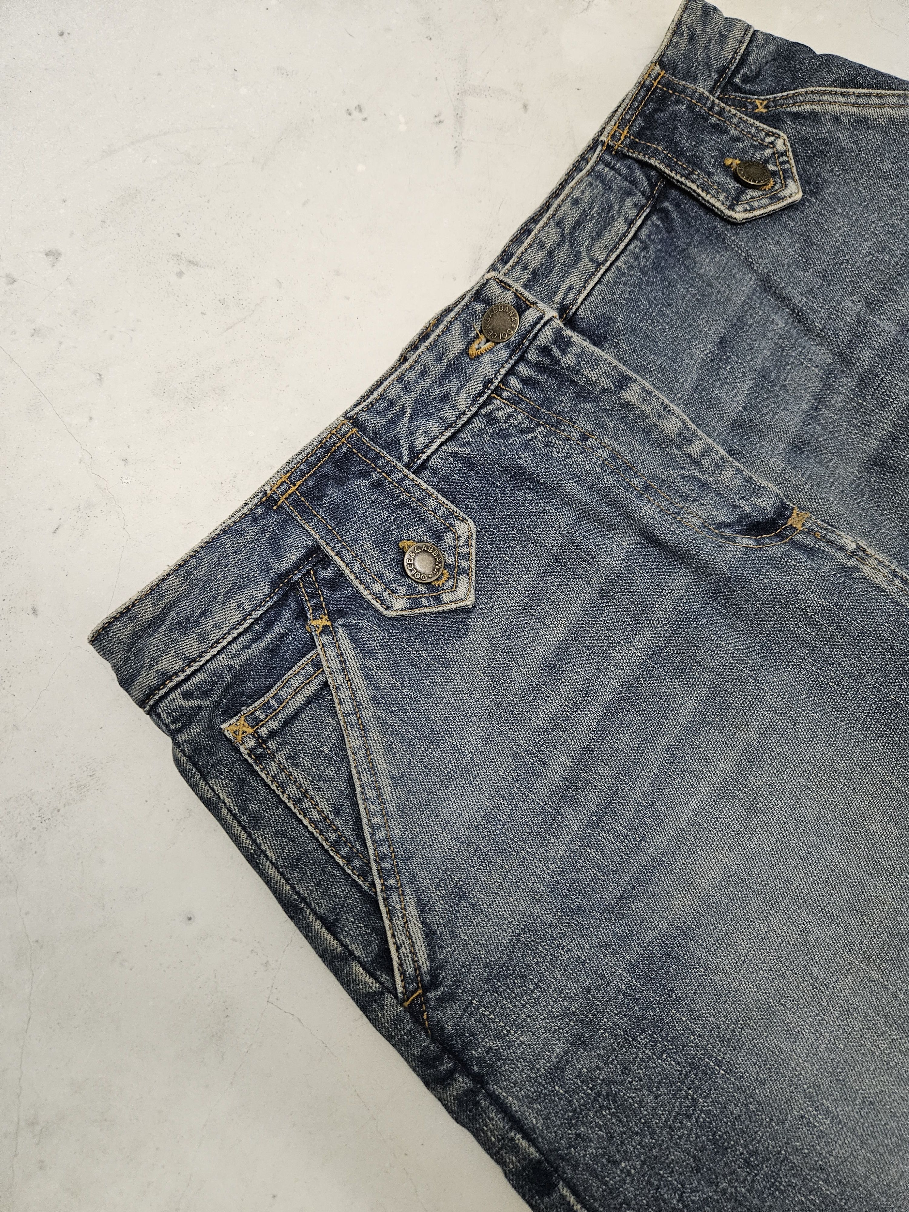 Dolce & Gabbana Archive Dolce Gabbana washed denim skirt Size 32" / US 10 / IT 46 - 6 Thumbnail