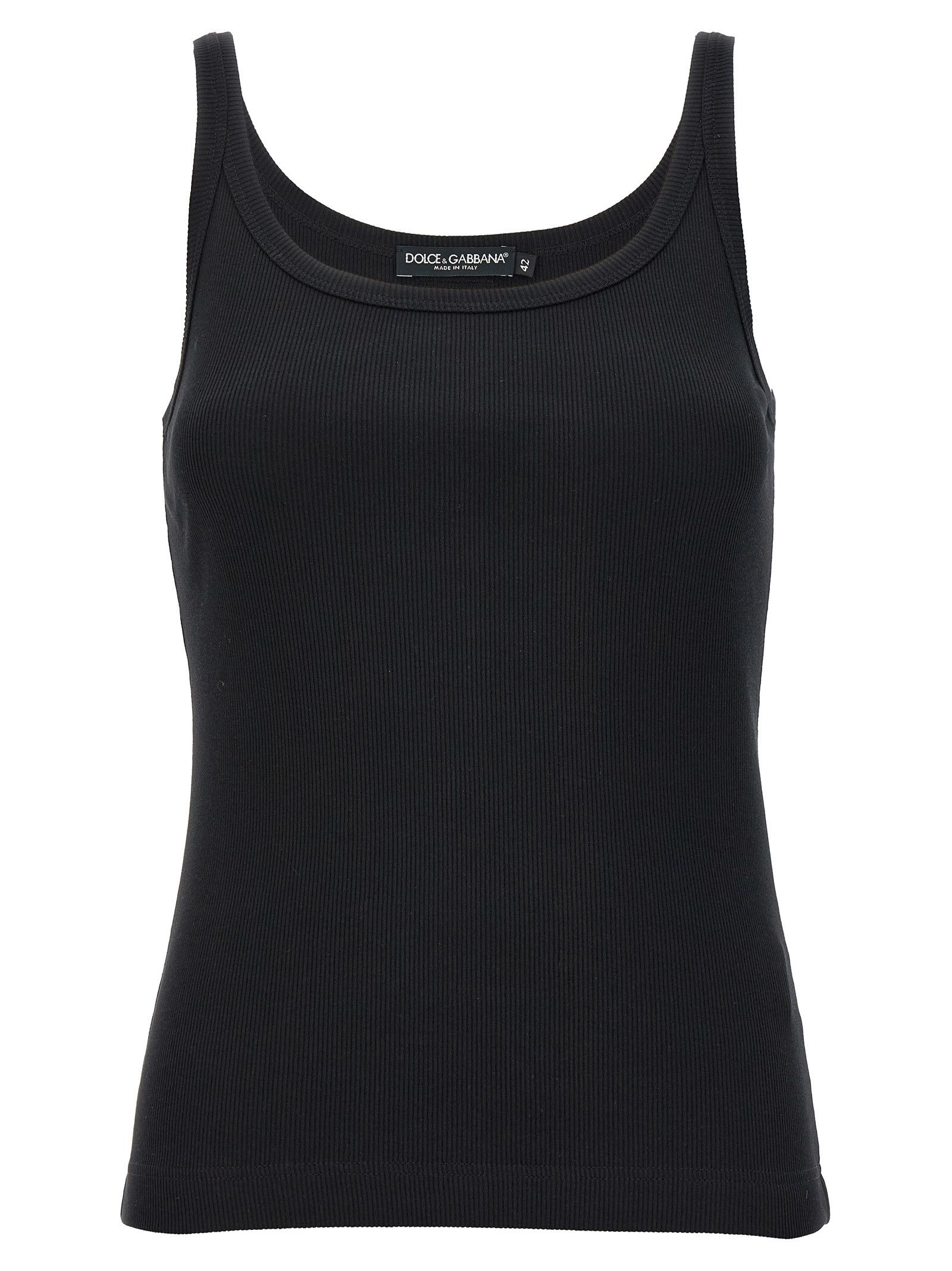 Dolce & Gabbana Ribbed Tank Top Size M / US 6-8 / IT 42-44 - 1 Thumbnail