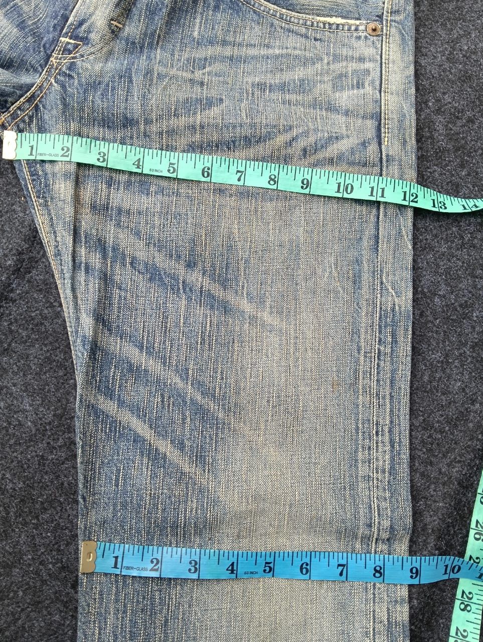 Edwin 🔥 Edwin 503 Flare Denim – Heavy Fade & Rare Vintage Look Size US 34 / EU 50 - 6 Thumbnail