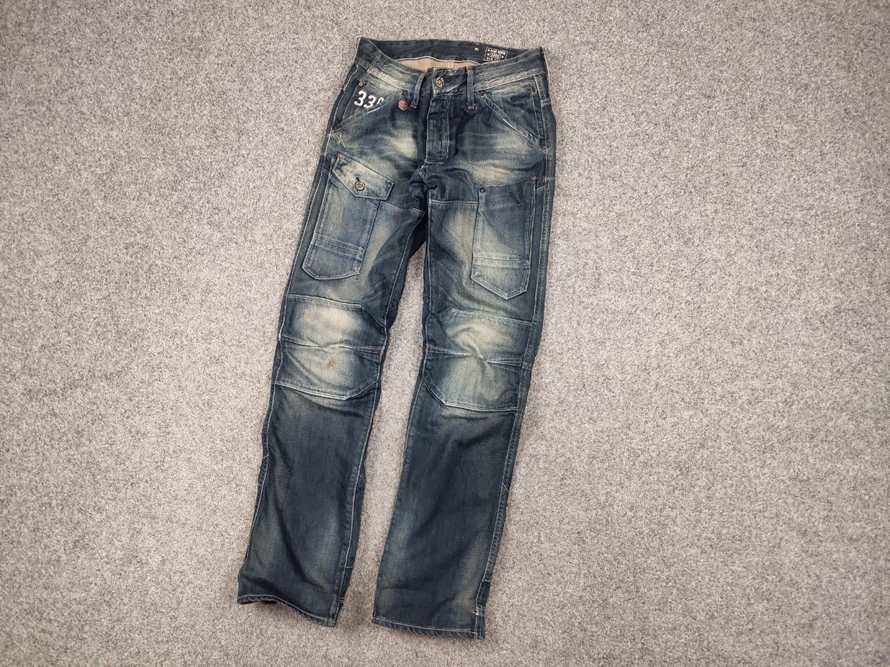 G-Star Vintage G Star Raw General 5620 3D Cargo Faded Denim jeans Size US 31 - 4 Thumbnail