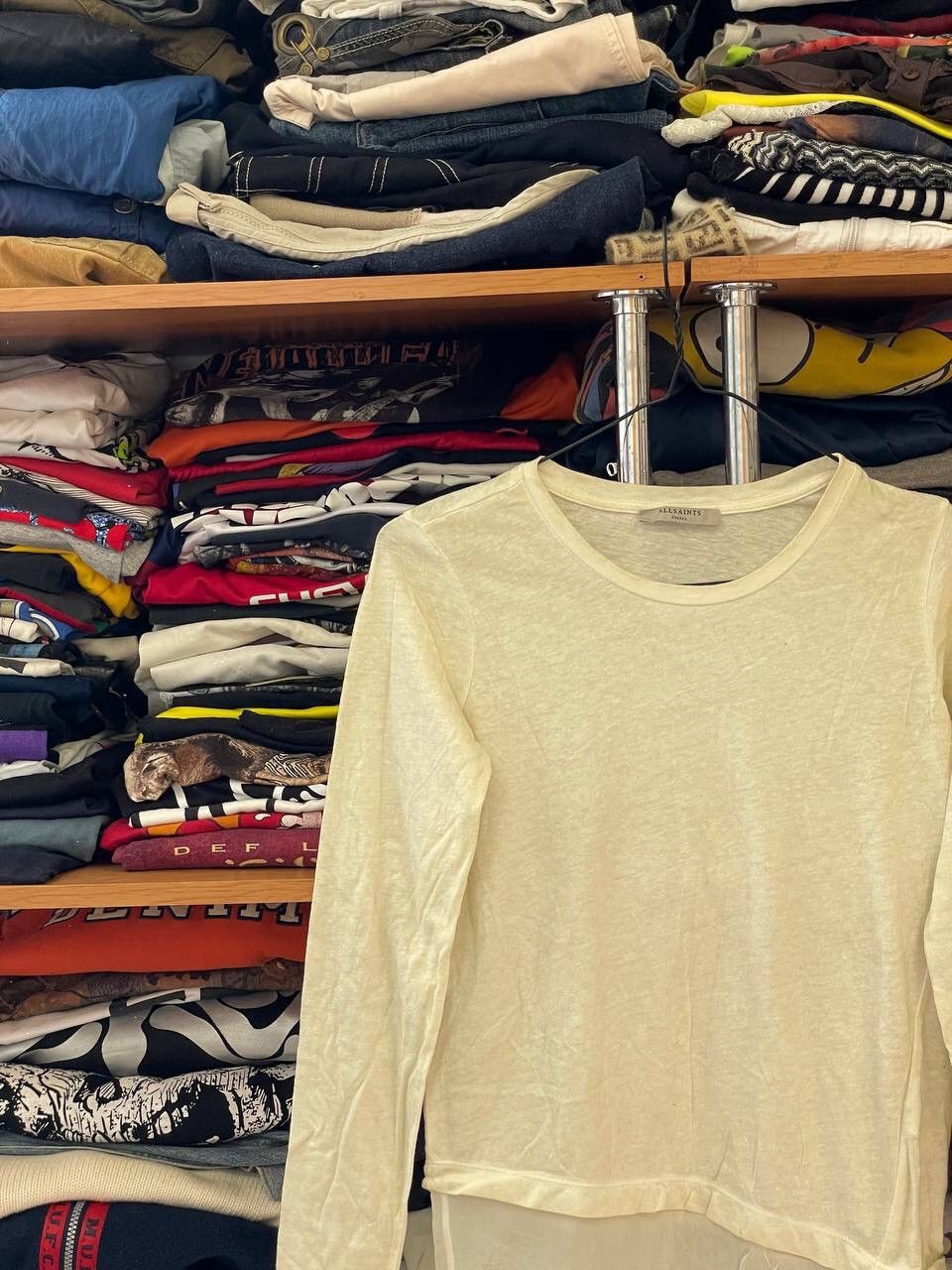 Allsaints AllSaints Avant Garde Long Sleeve Tee T-shirt Abstract Style Size S / US 4 / IT 40 - 3 Thumbnail