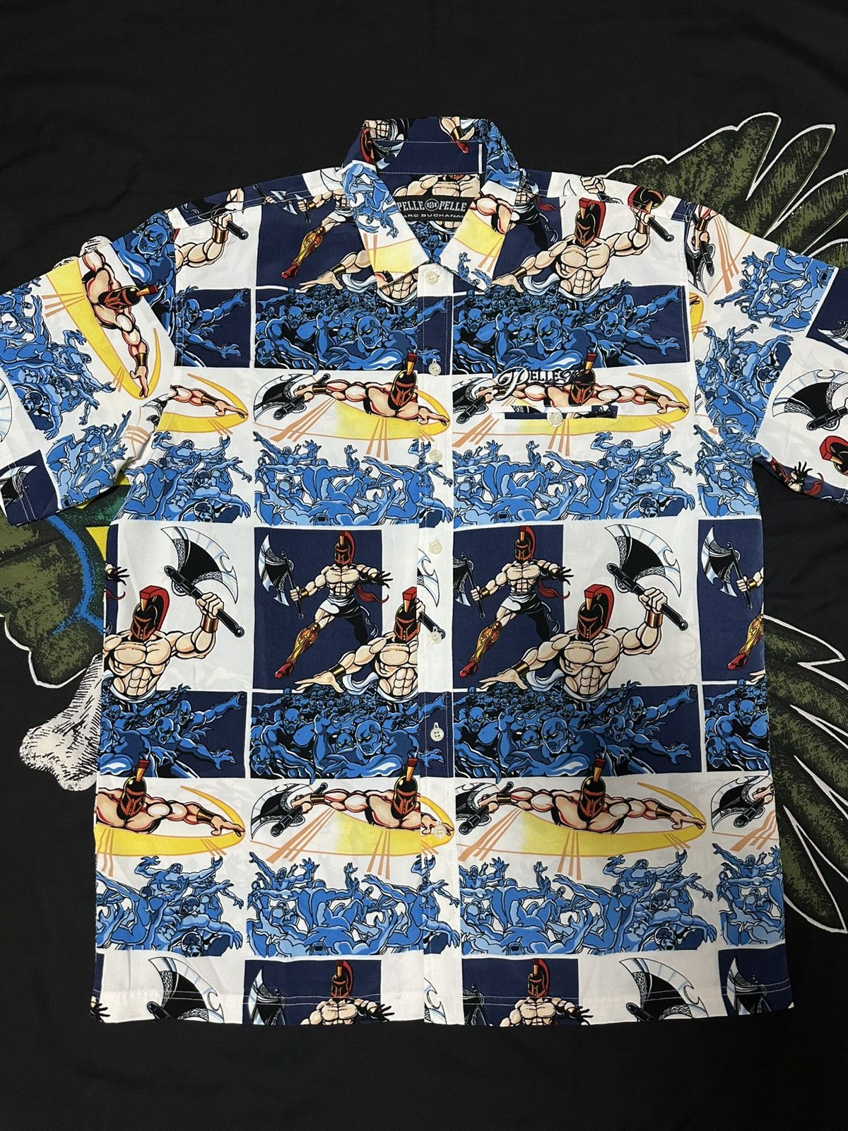 Pelle Pelle × Vintage Vintage Pelle Pelle Marc Buchanan comics Button-up shirt Size US L / EU 52-54 / 3 - 1 Thumbnail