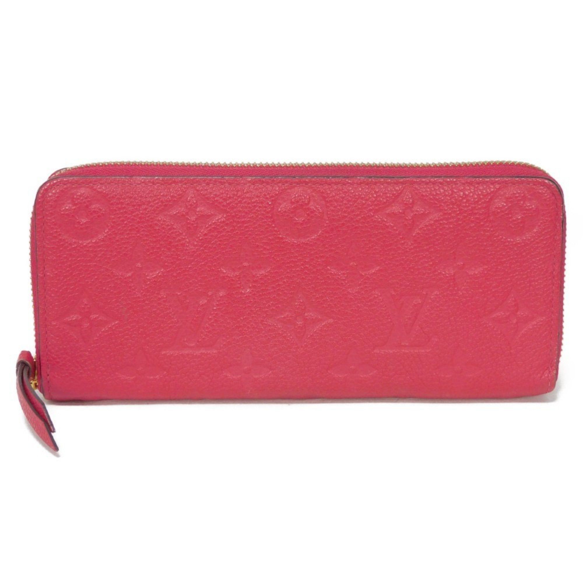 image of Louis Vuitton Long Wallet Portefeuille Clemence Lv Flower Round Monogram Empreinte Freesia M62535 W