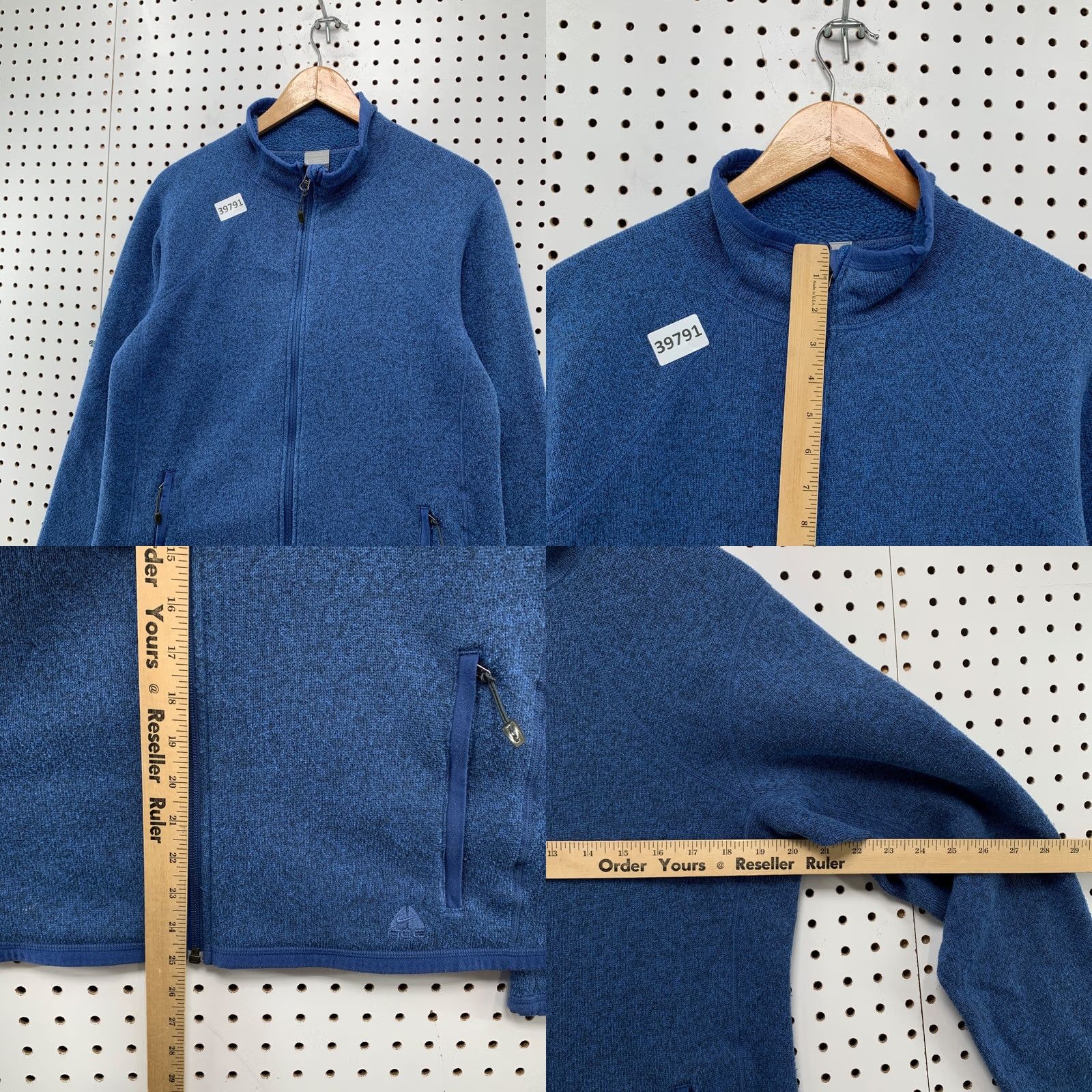 Nike ACG VINTAGE Nike ACG Fleece Zip Jacket Womens Medium Blue Pockets 20.5x25 Size M / US 6-8 / IT 42-44 - 9 Thumbnail