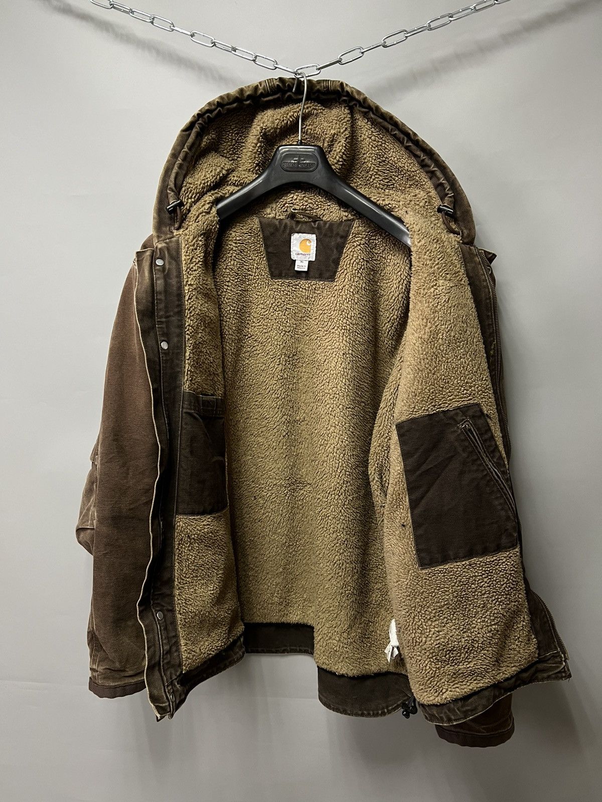 Carhartt Carhartt Sandstone Barlett Jacket Vintage Sherpa Brown faded Size US XL / EU 56 / 4 - 2 Thumbnail