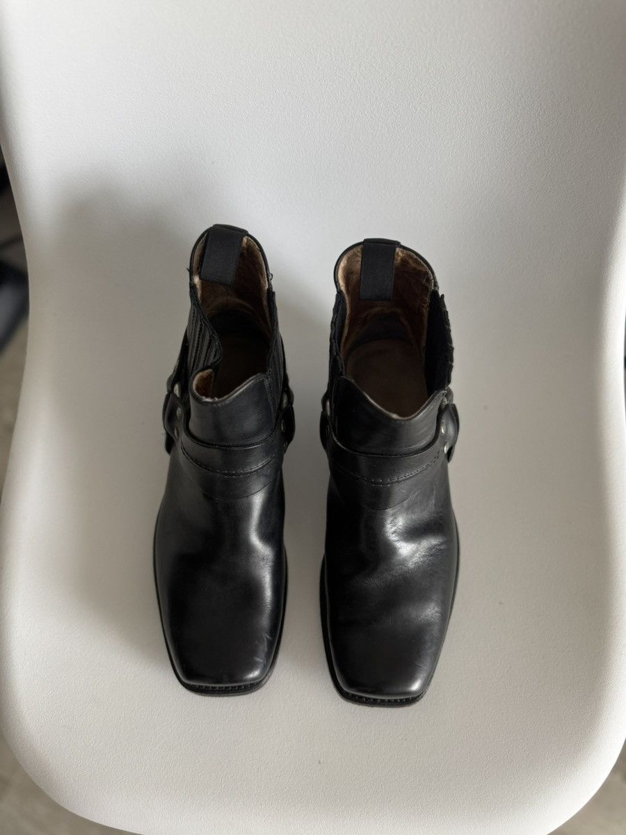 Sancho Boots Sancho Vintage Leather Motorcycle Buffalo Cowboy Black Boots Size US 7 / EU 40 - 11 Thumbnail
