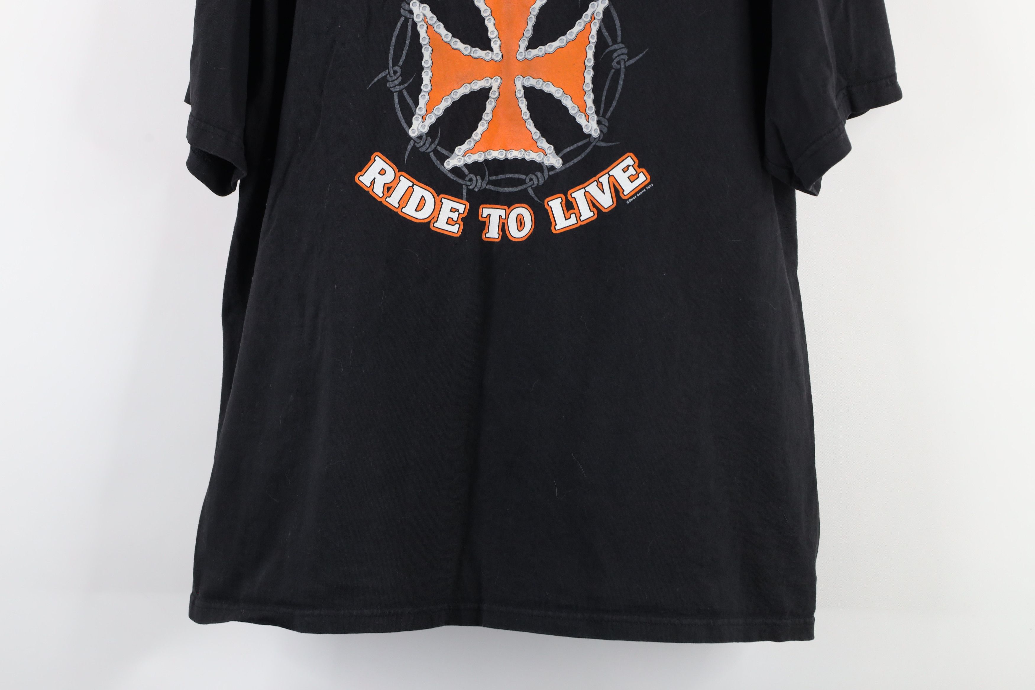 Vintage Vintage Y2K 2003 Streetwear Iron Cross Motorcycle T-Shirt Size US L / EU 52-54 / 3 - 3 Thumbnail