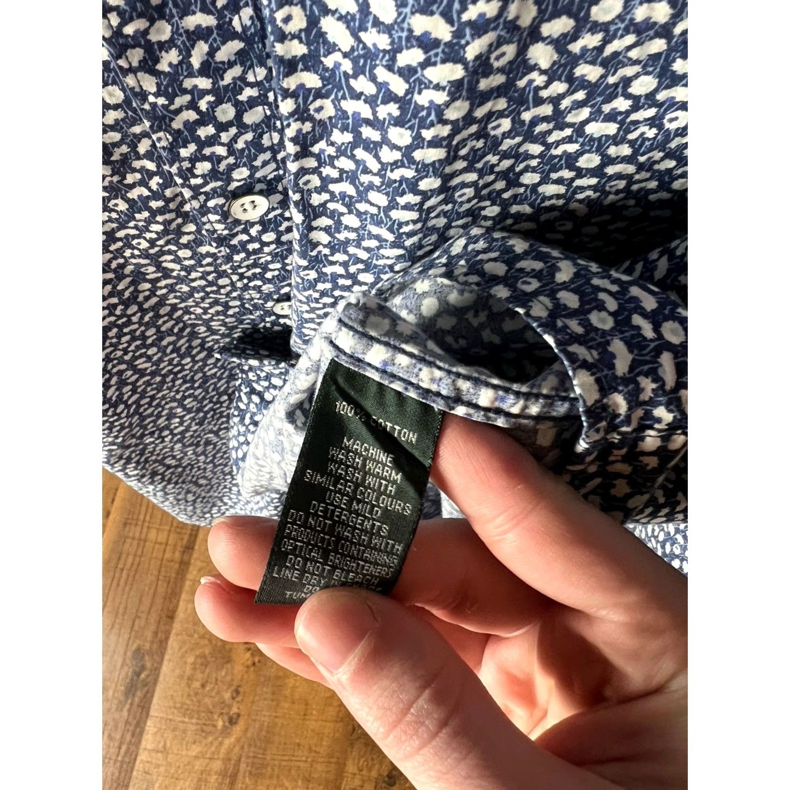 Rodd & Gunn Rodd Gunn Shirt Mens 2XL Blue Floral Cotton Button-Down Collar Sports Fit Shirt Size US XXL / EU 58 / 5 - 5 Thumbnail