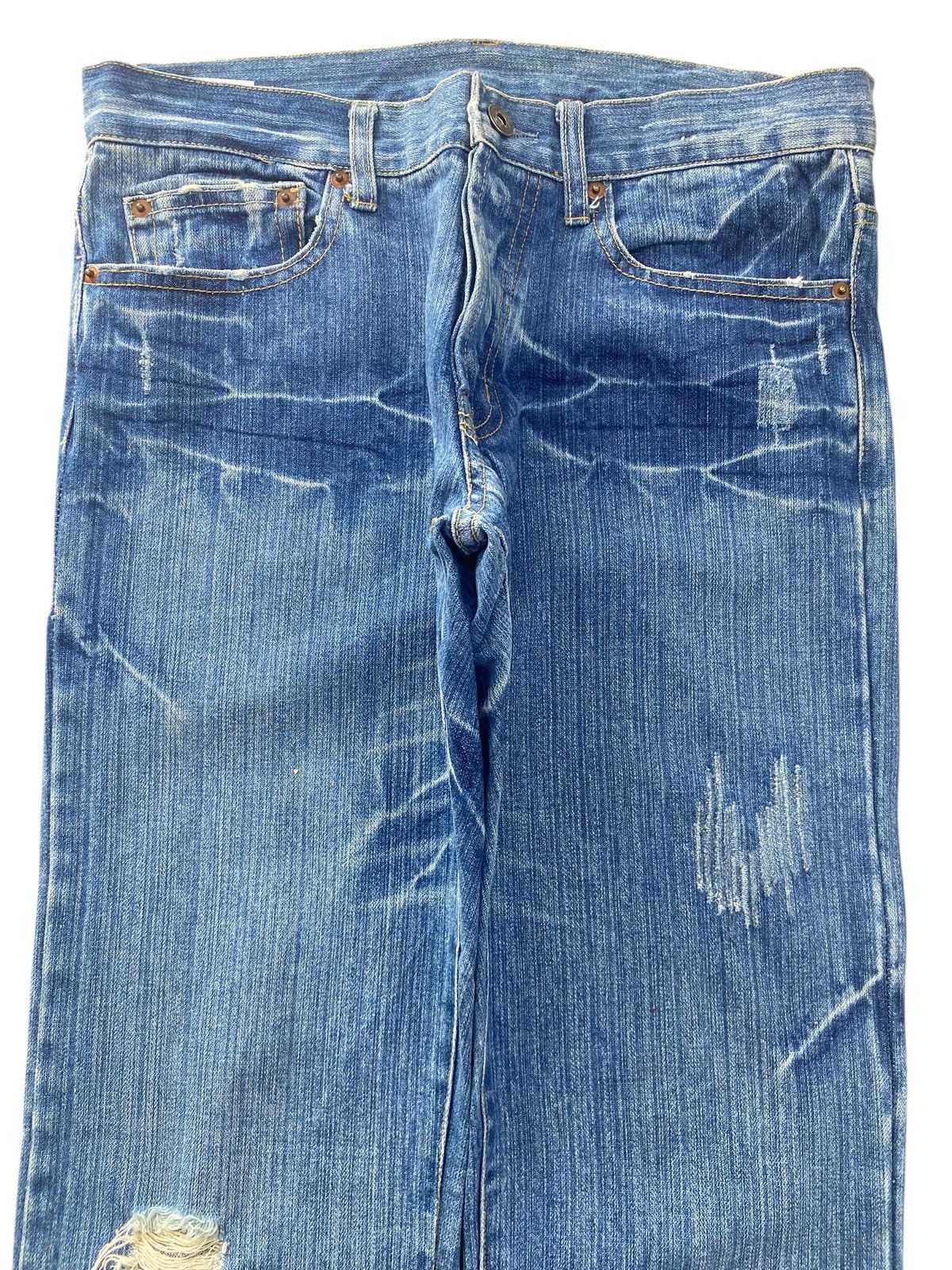Japanese Brand Japanese Brand Blue Wash Style Straight Leg Jeans Size US 32 / EU 48 - 2 Thumbnail