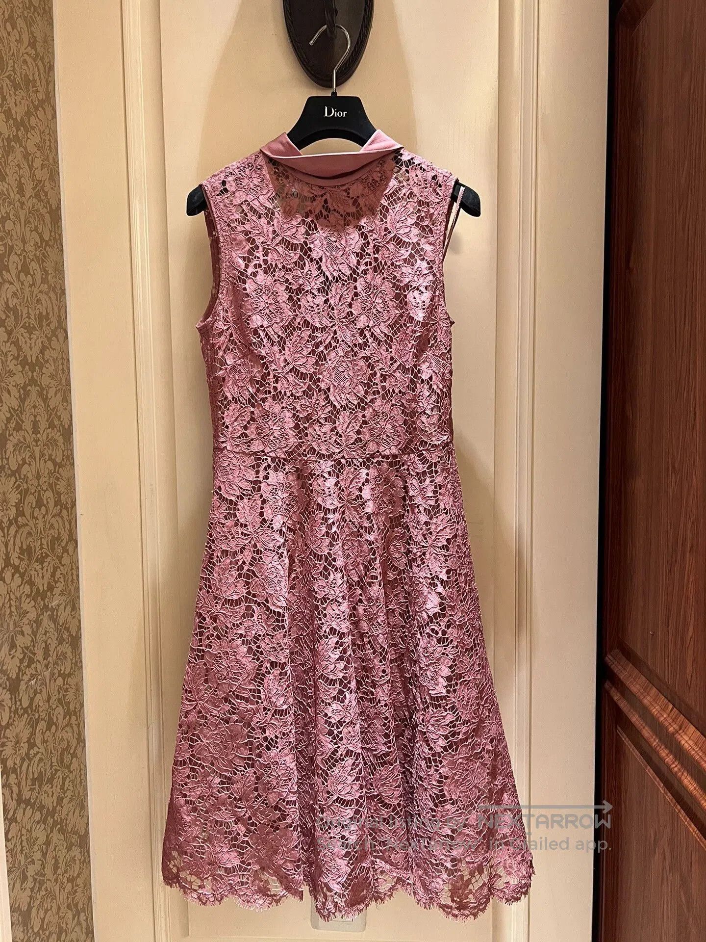 Valentino Red Lace Sleeveless Dress.