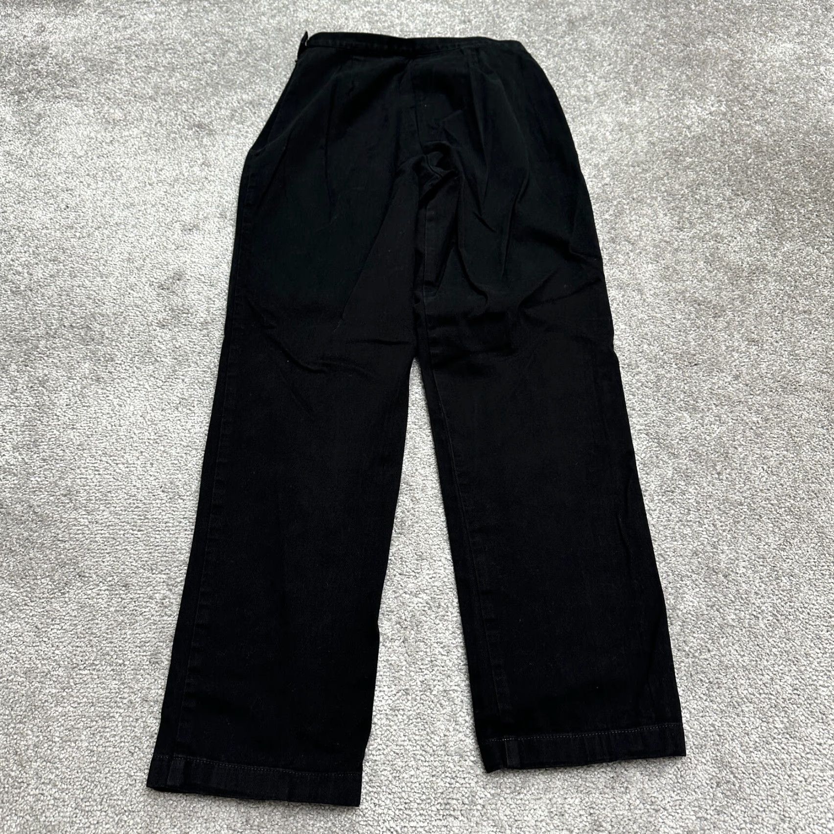 Ann Taylor Ann Taylor Dress Pants Women 6 Black Straight Leg Stretch Cotton Work 28x28.5 Size 28" / US 6 / IT 42 - 2 Thumbnail