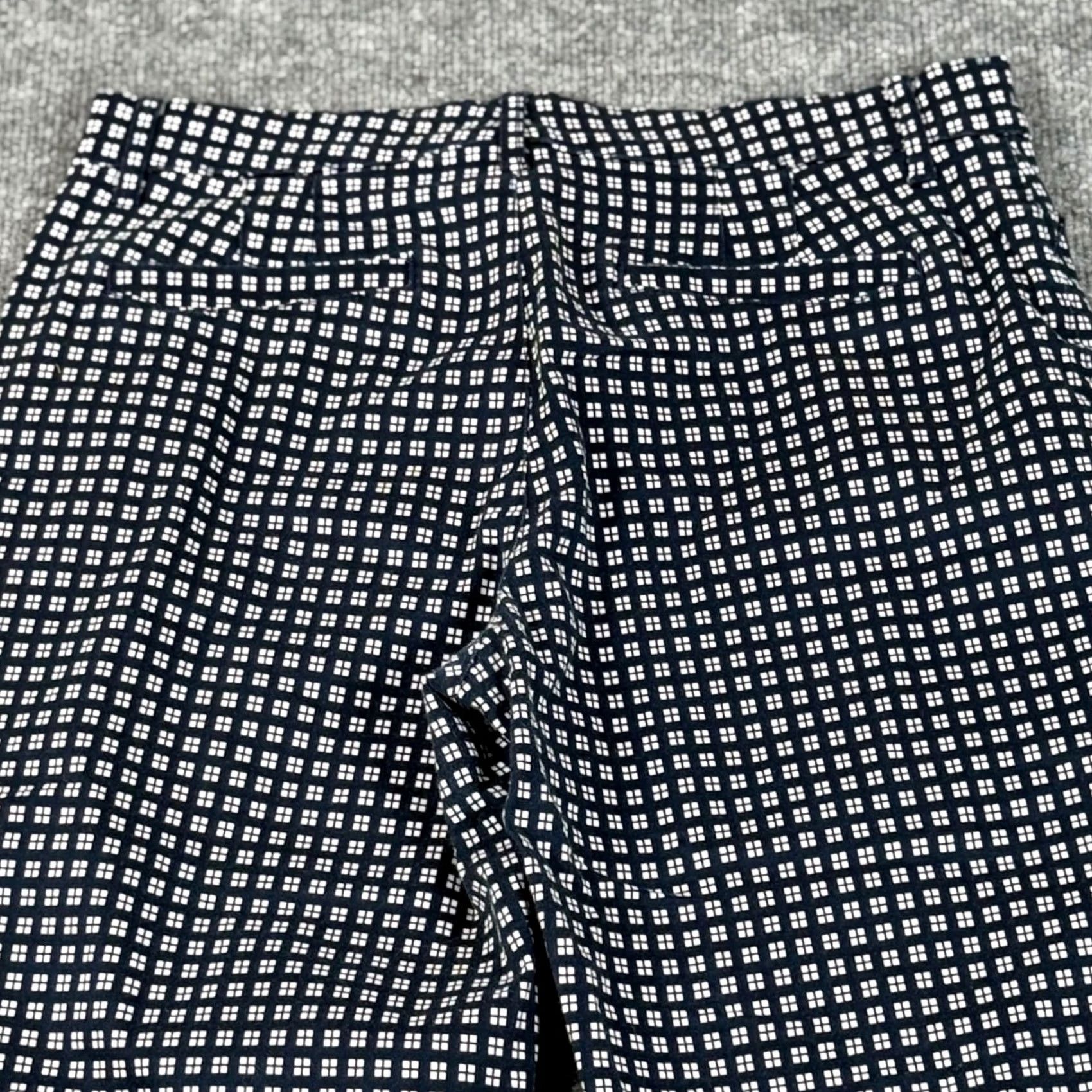 Gloria Vanderbilt Gloria Vanderbilt Womens Anita Capri Pants Size 6 Navy Blue White Geometric Print Office Size 28" / US 6 / IT 42 - 3 Thumbnail