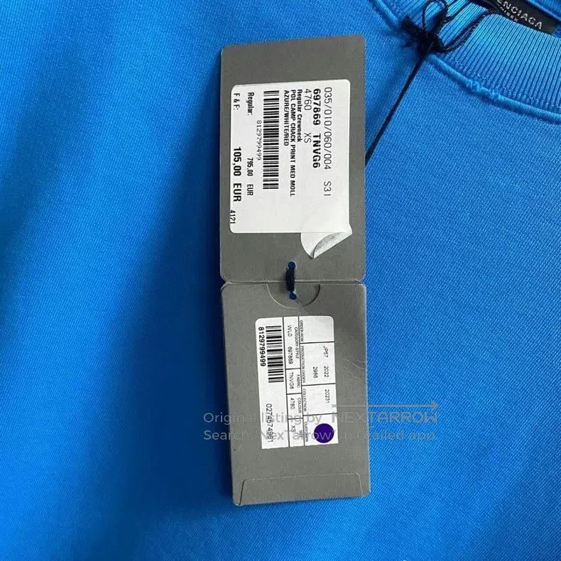 Balenciaga Balenciaga Blue Cola Logo Sweatshirt. Size US XS / EU 42 / 0 - 6 Thumbnail