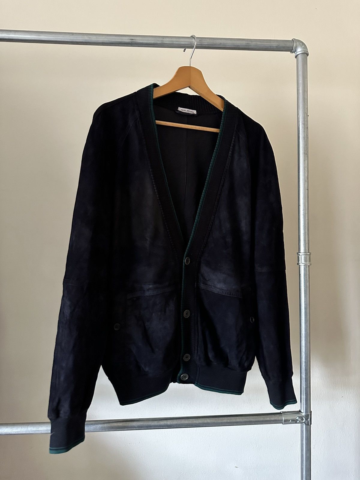 Brioni 1990s Brioni Soft Suede Cardigan Leather Jacket Size US L / EU 52-54 / 3 - 3 Thumbnail