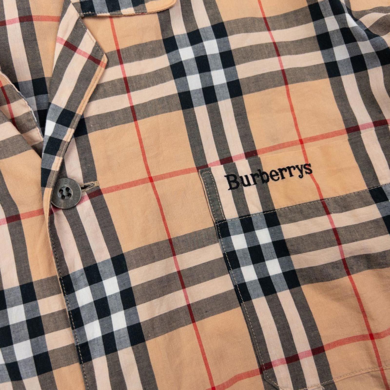 Burberry Vintage Burberry Nova Check Long Sleeve Pyjama Shirt Size L Size US L / EU 52-54 / 3 - 4 Thumbnail