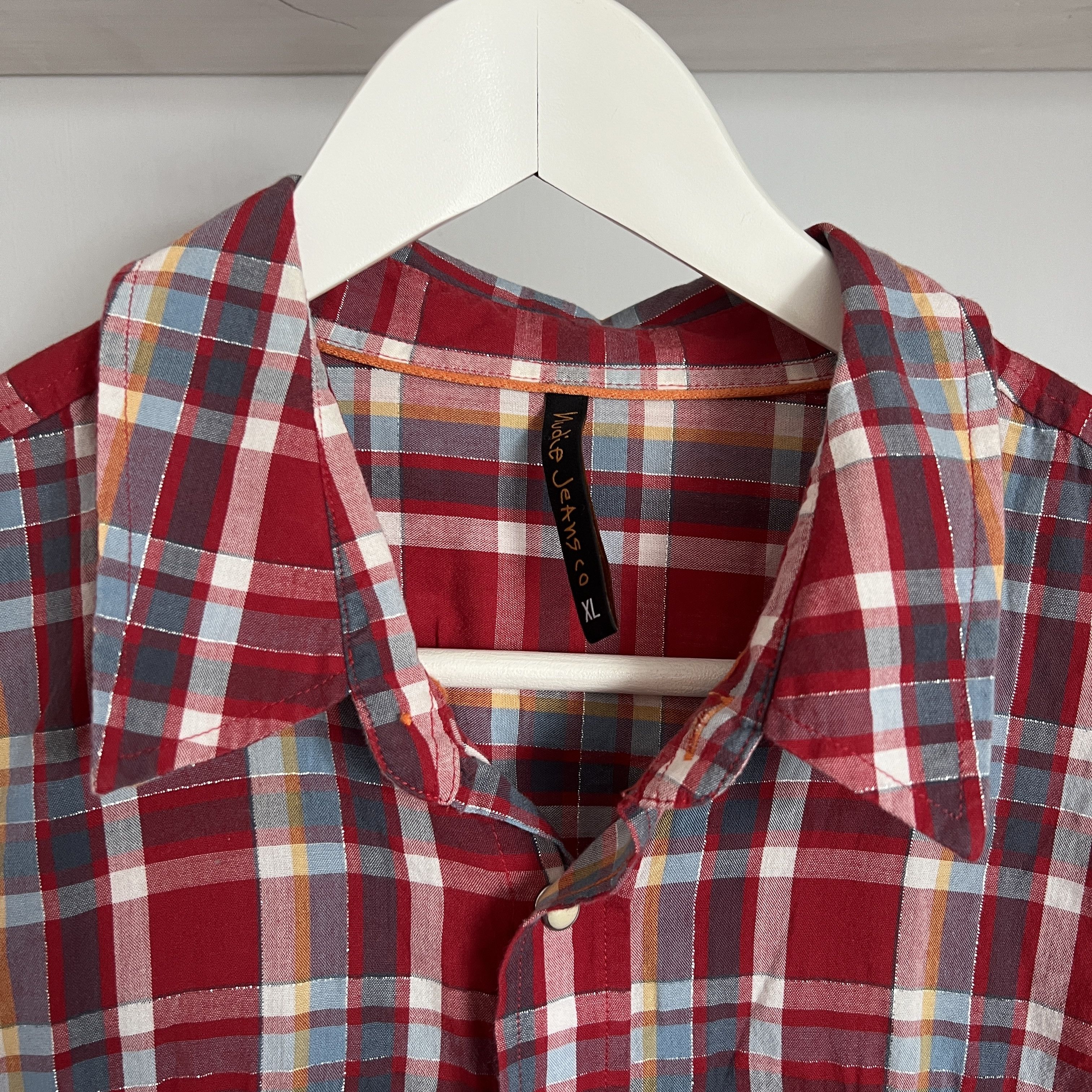 Nudie Jeans Men's NUDIE JEANS Western Cotton Check Shirt Size XL Size US XL / EU 56 / 4 - 5 Thumbnail