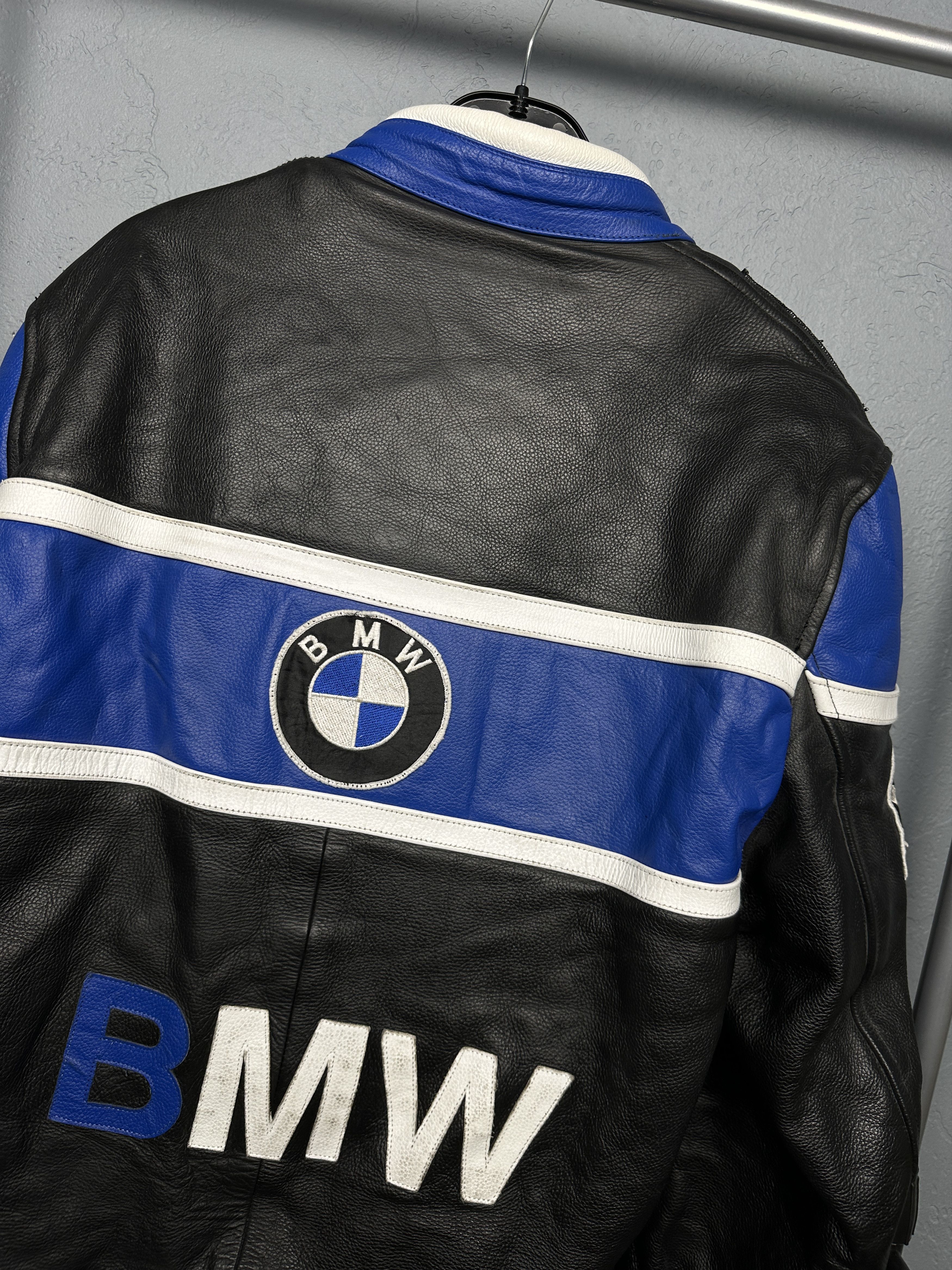 BMW BMW 90s Vintage Mens Motorcycle Leather Jacket Size US L / EU 52-54 / 3 - 16 Thumbnail