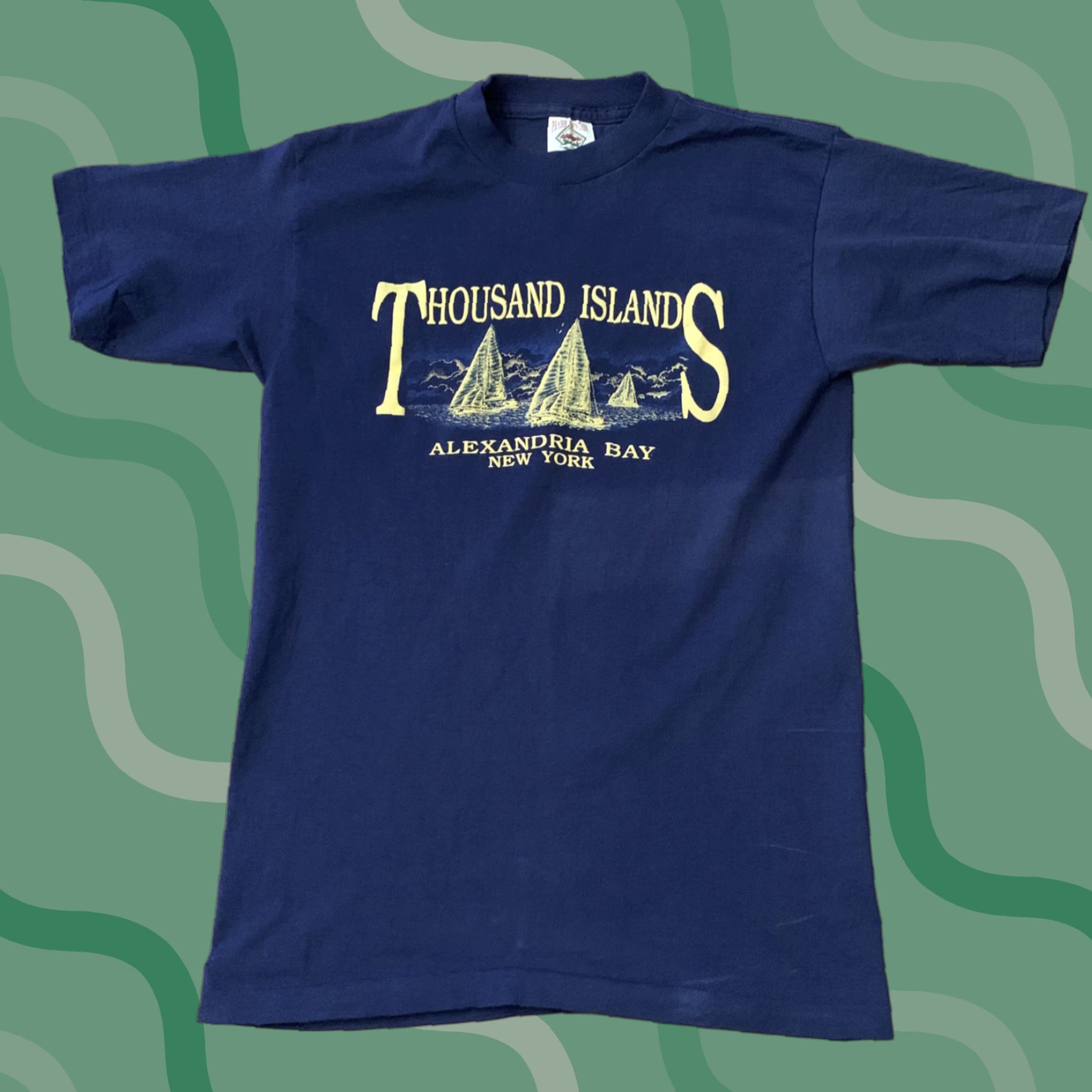 Vintage VINTAGE Prairie Mountain T-Shirt Alexandria Bay Thousand Islands Blue Size M Men Single Stitch Shirt Size US M / EU 48-50 / 2 - 1 Thumbnail
