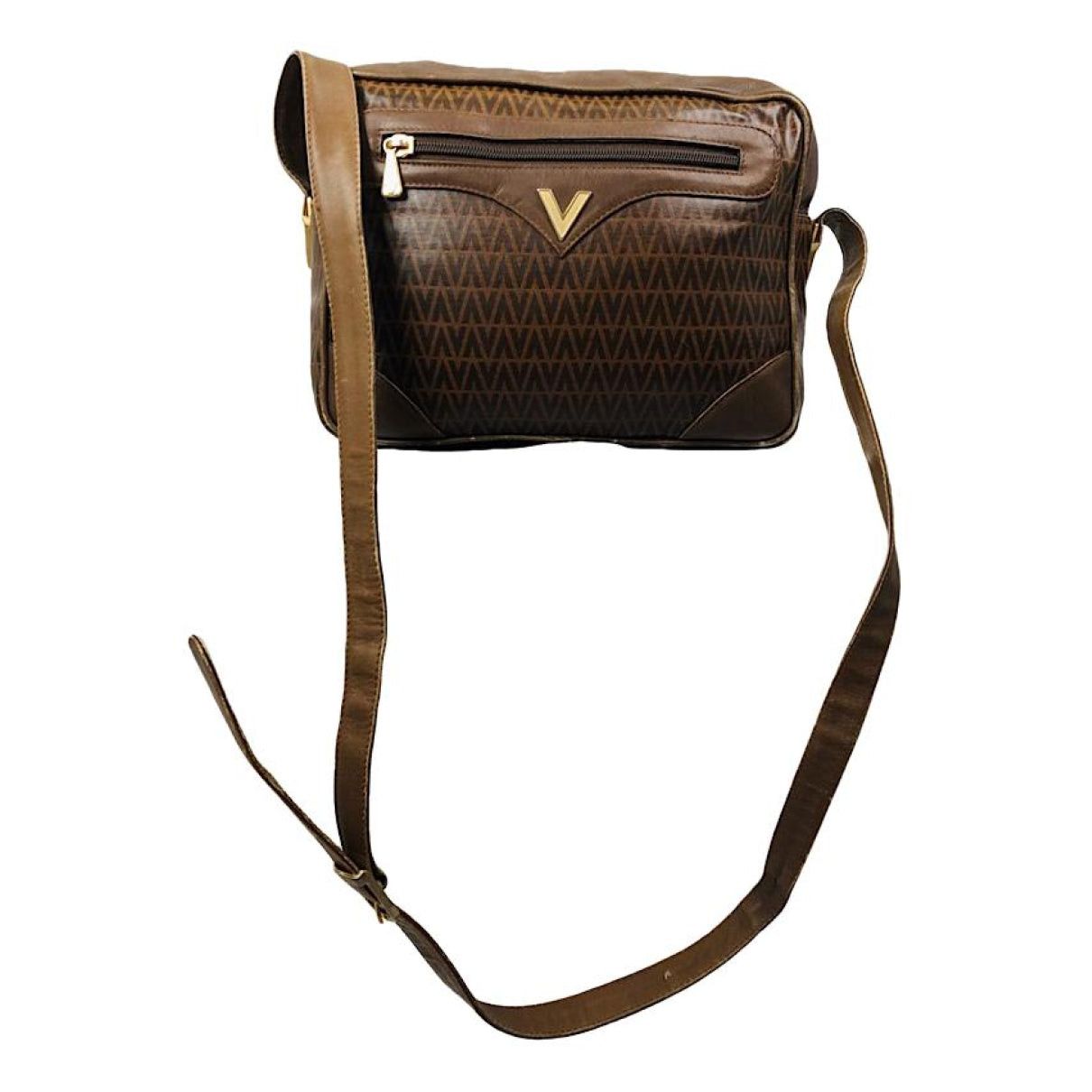 Mario Valentino Brown Leather Handbag Size ONE SIZE - 1 Thumbnail