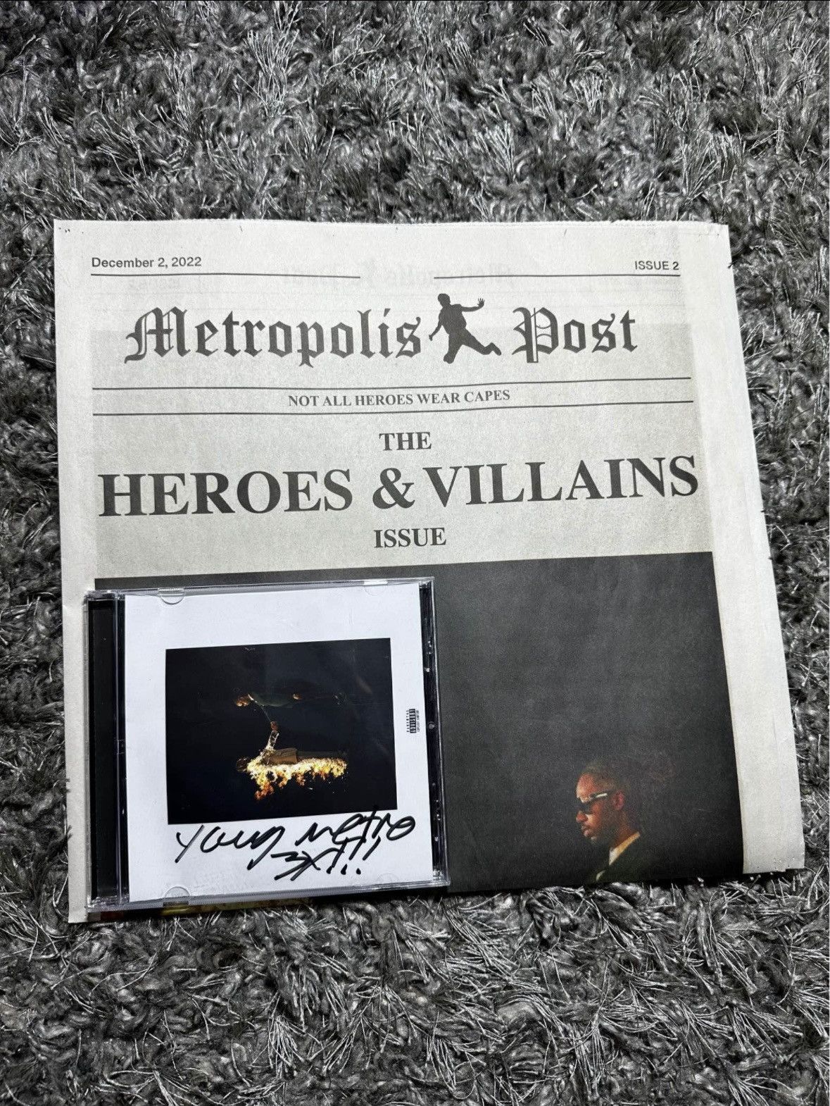 Metro Boomin Metro Boomin' Autographed “Heros & Villains” CD