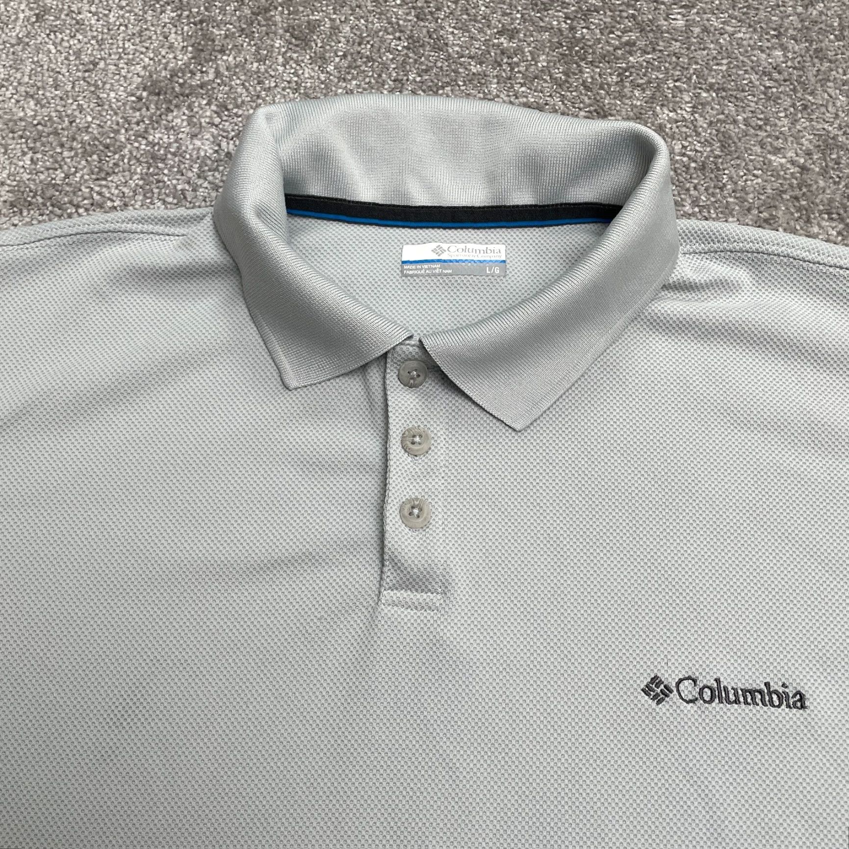Vintage Columbia Polo Shirt Mens Large Gray Short Sleeve Omni-Shade Perfect Cast PFG Size US L / EU 52-54 / 3 - 3 Thumbnail