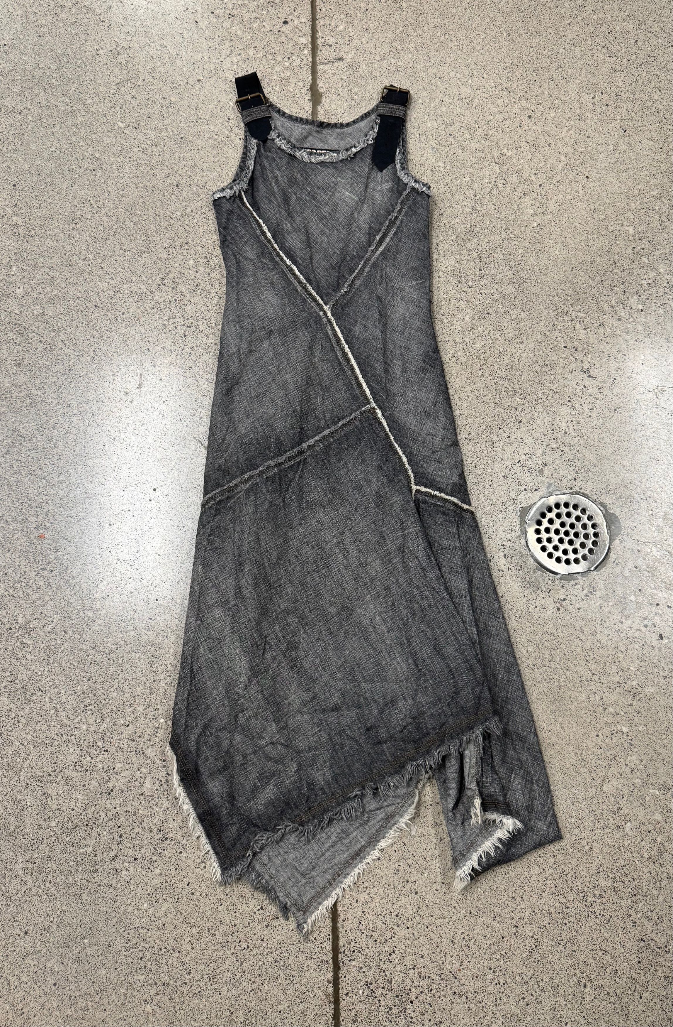 Jean Paul Gaultier Vintage Jean Paul Gaultier ‘Raw Seam’ Spiral Cut Denim Dress Size S / US 4 / IT 40 - 1 Thumbnail