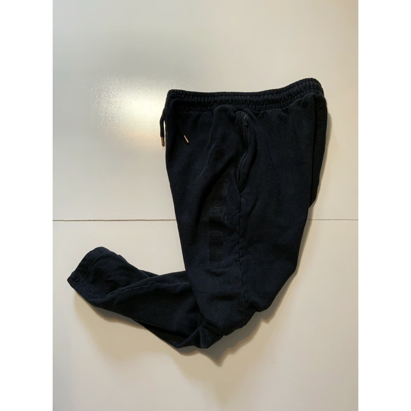 Gymshark Gymshark Sweatpants Black Drawstring Embroidered Logo Sweatpants S Mens Activewear Track Pants Size US 29 - 2 Thumbnail