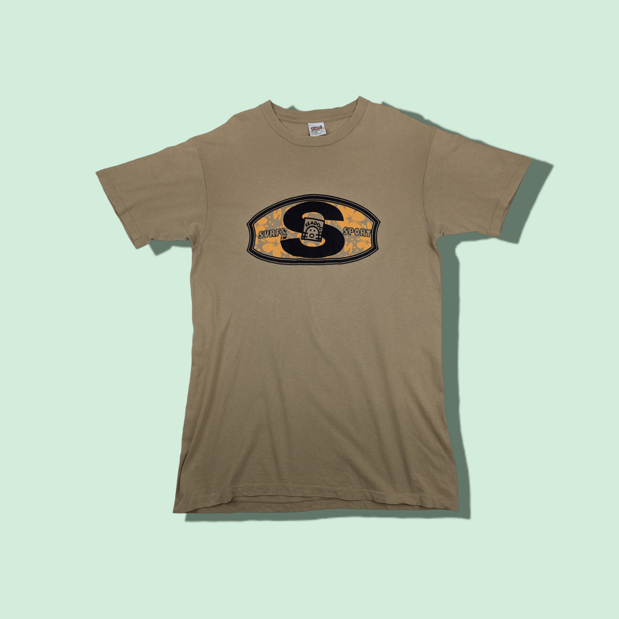 Anvil Vintage SEA DOG SURF Box Logo T-Shirt Single Stitches Tee Size US L / EU 52-54 / 3 - 1 Thumbnail