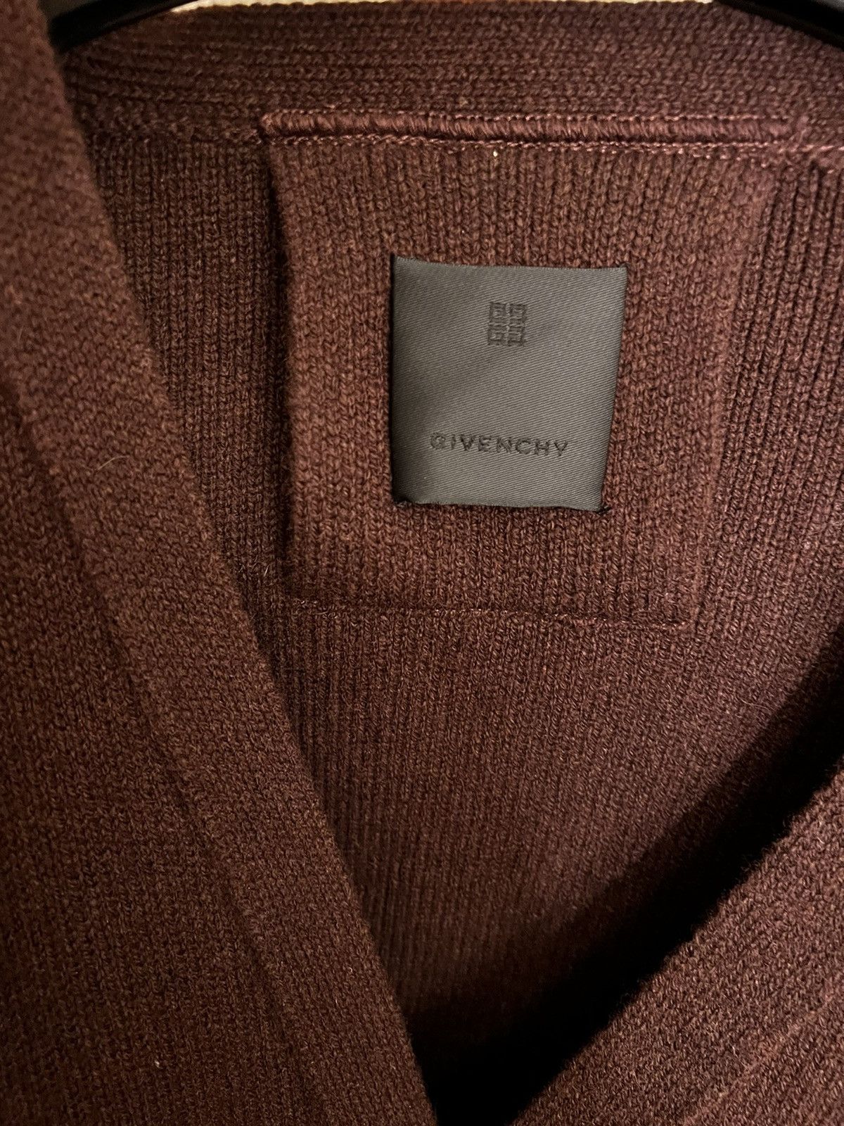 Givenchy × MMW Givenchy Brown Wool Cardigan with Back Zipper Size US M / EU 48-50 / 2 - 4 Thumbnail