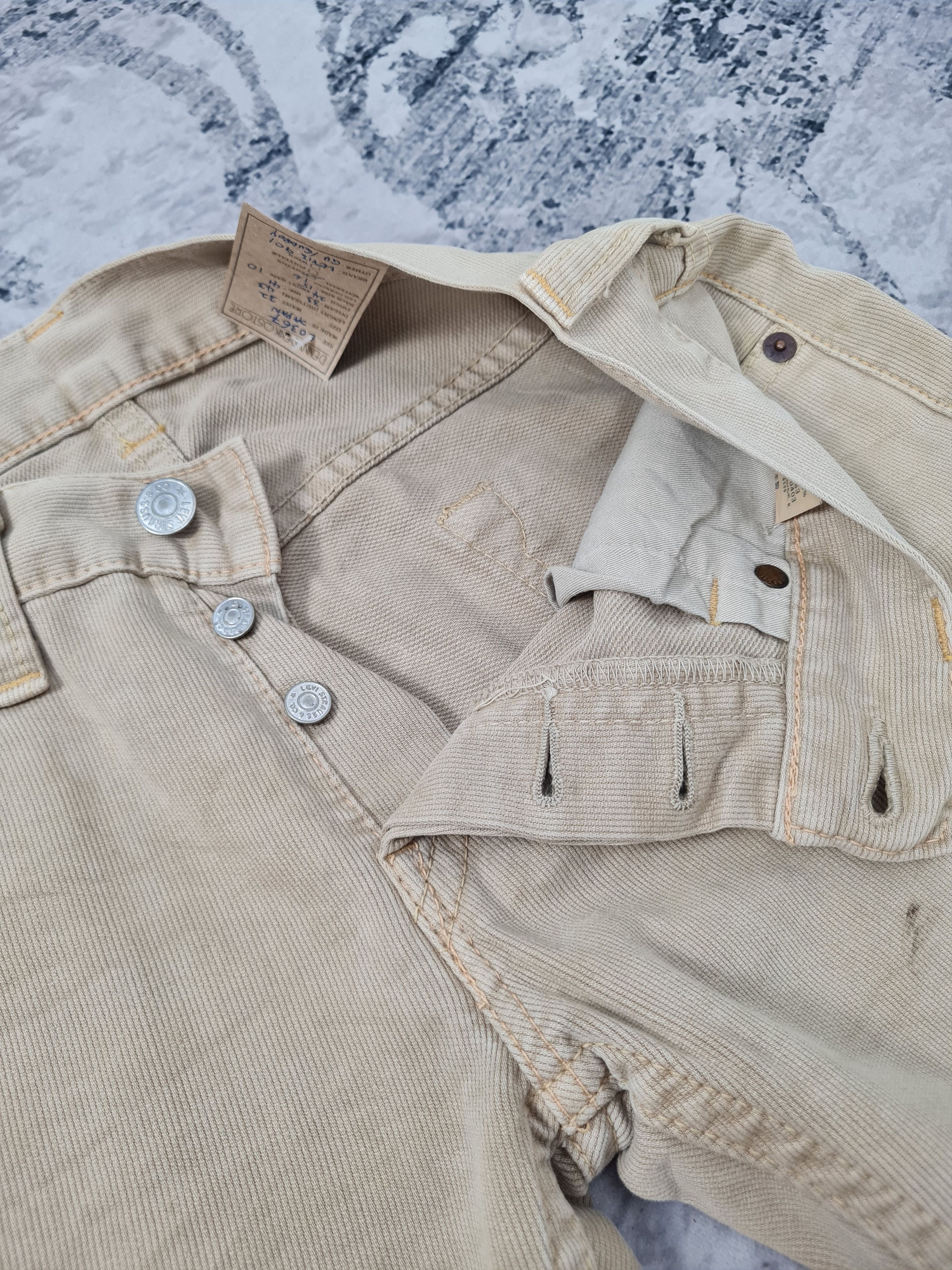 Levi's Vintage Clothing Vtg LEVIS 901 Qudroy Cream Straight Cut L0367 Size 32X33 Size US 32 / EU 48 - 13 Thumbnail