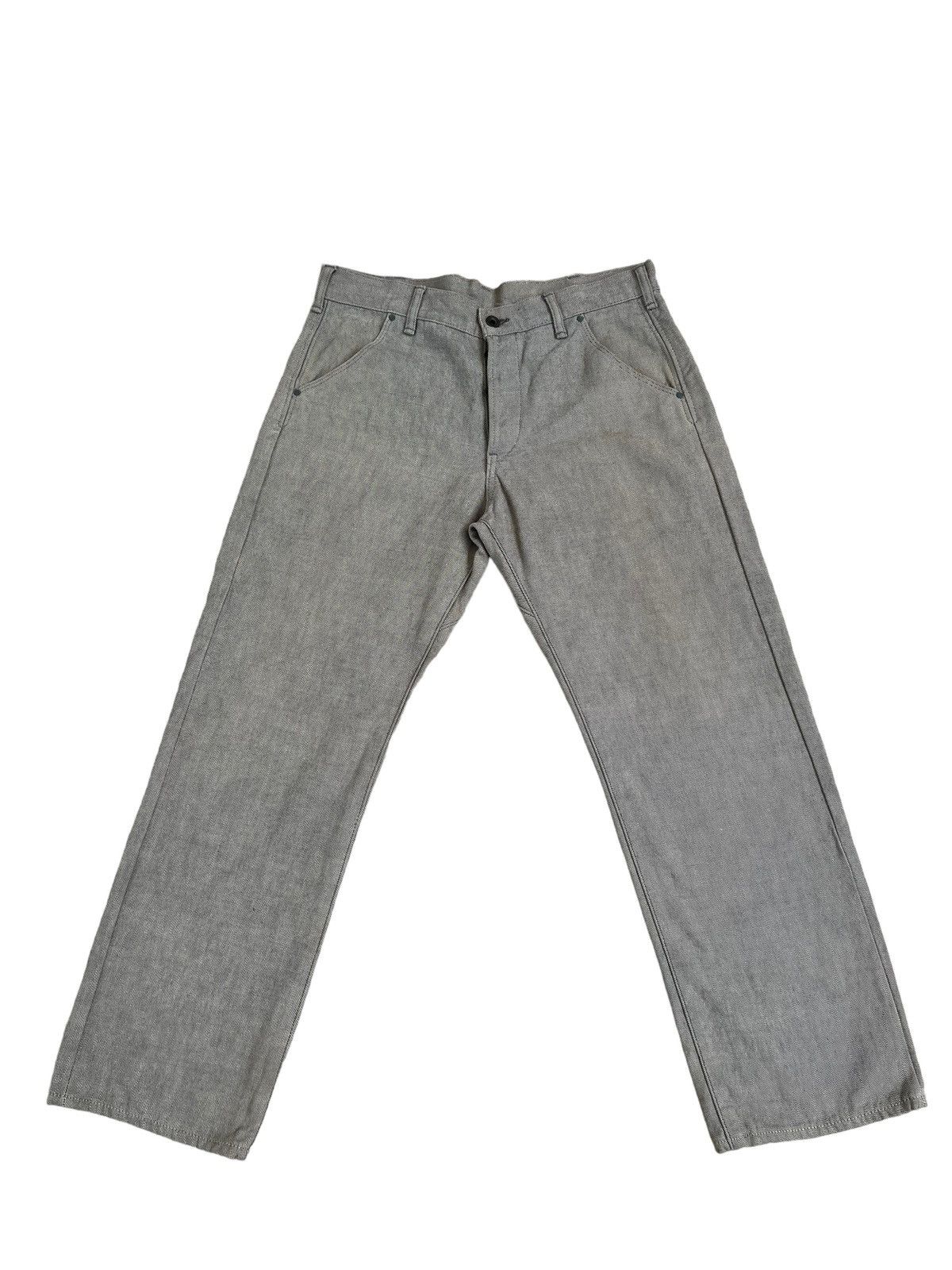 BRU NA BOINNE Bru Na Boinne Japan Muddy Grey Denim Cropped Selvedge Jeans Size US 31 - 1 Thumbnail