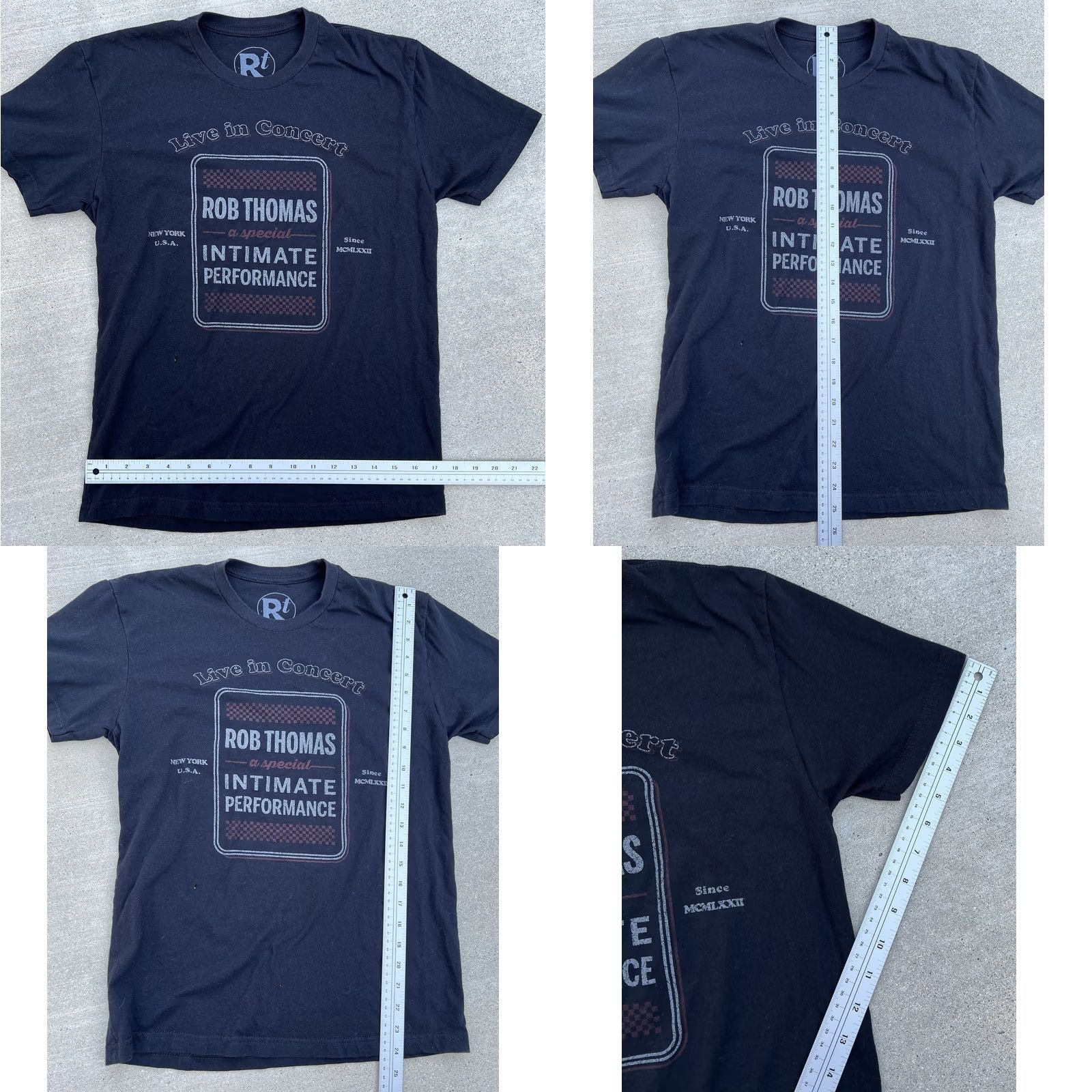 Vintage Rob Thomas Tour T Shirt Small Black Concert Tee Size US S / EU 44-46 / 1 - 11 Thumbnail