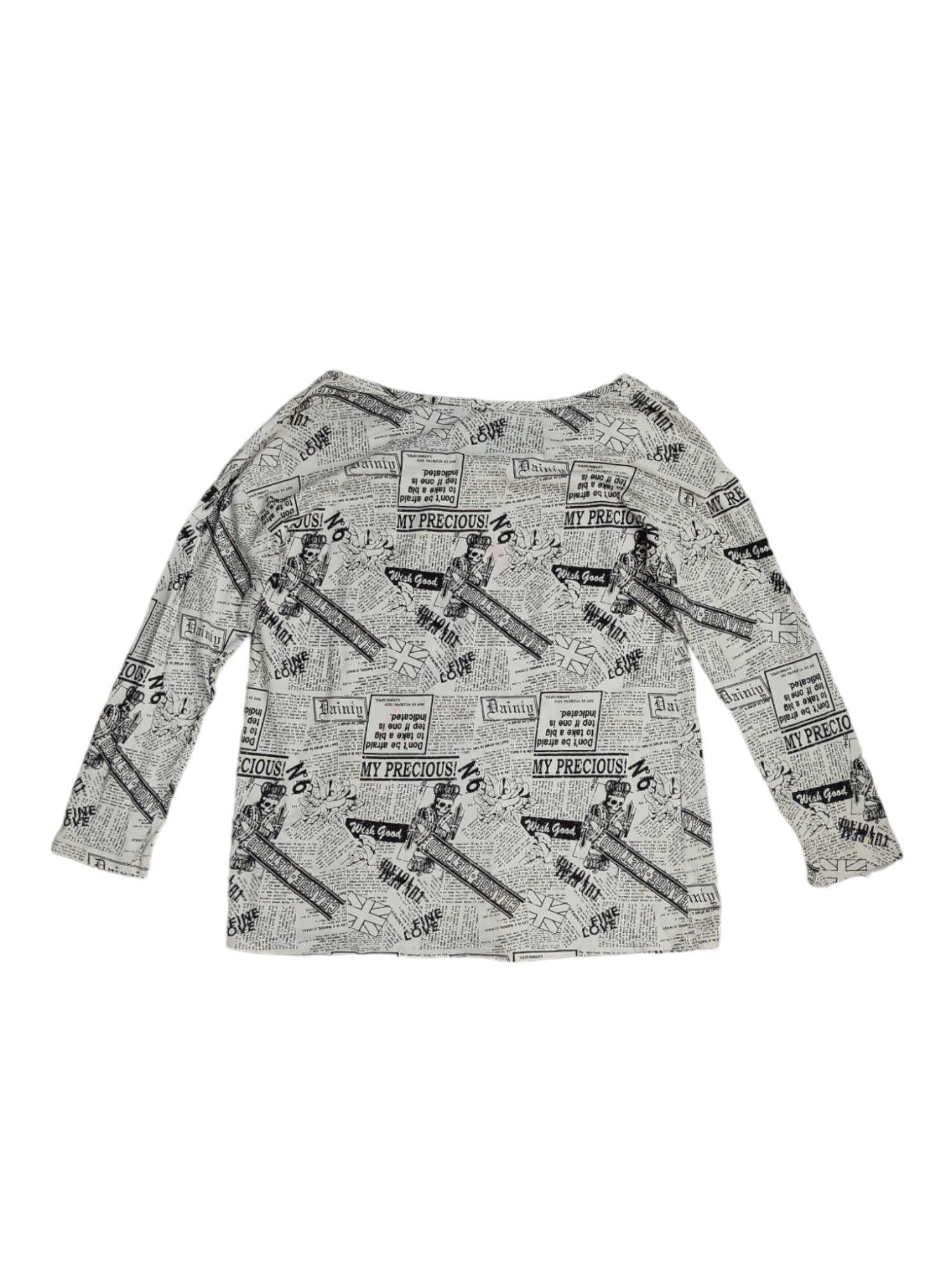 image of If Six Was Nine x Le Grande Bleu L G B Profil De Medaille - Japan News Papper Big Collar Longsleeve