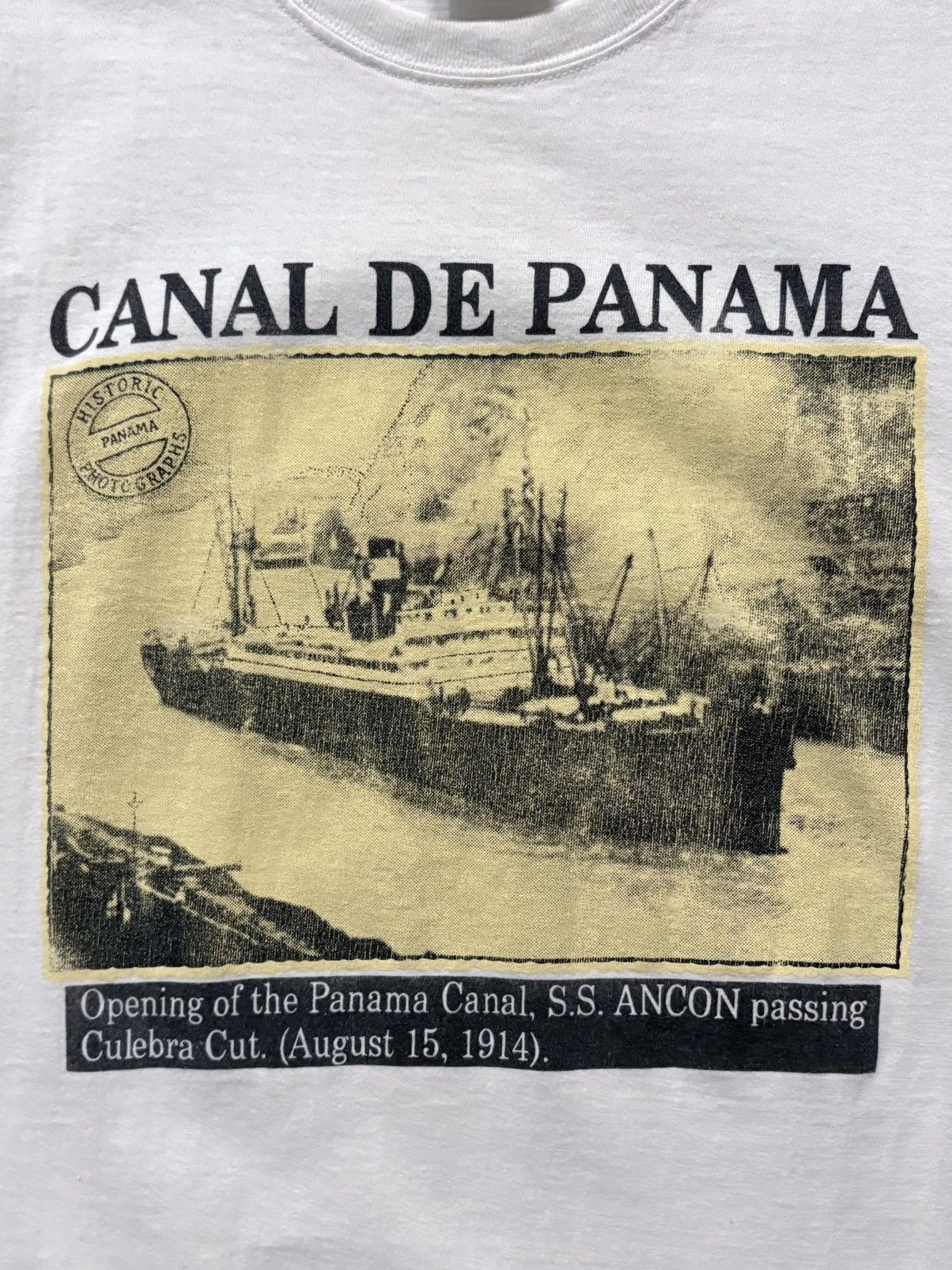 Vintage 90’s Panama Canal Vintage Tee Shirt Size US XL / EU 56 / 4 - 3 Thumbnail