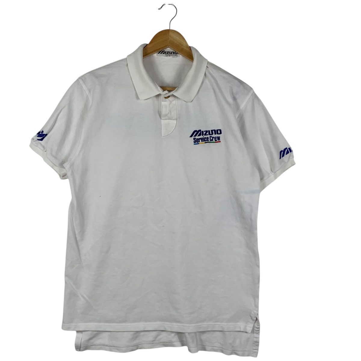 Mizuno Vintage MIZUNO SERVICE CREW Racing Team Polo Tee Shirt Top Size US L / EU 52-54 / 3 - 4 Thumbnail