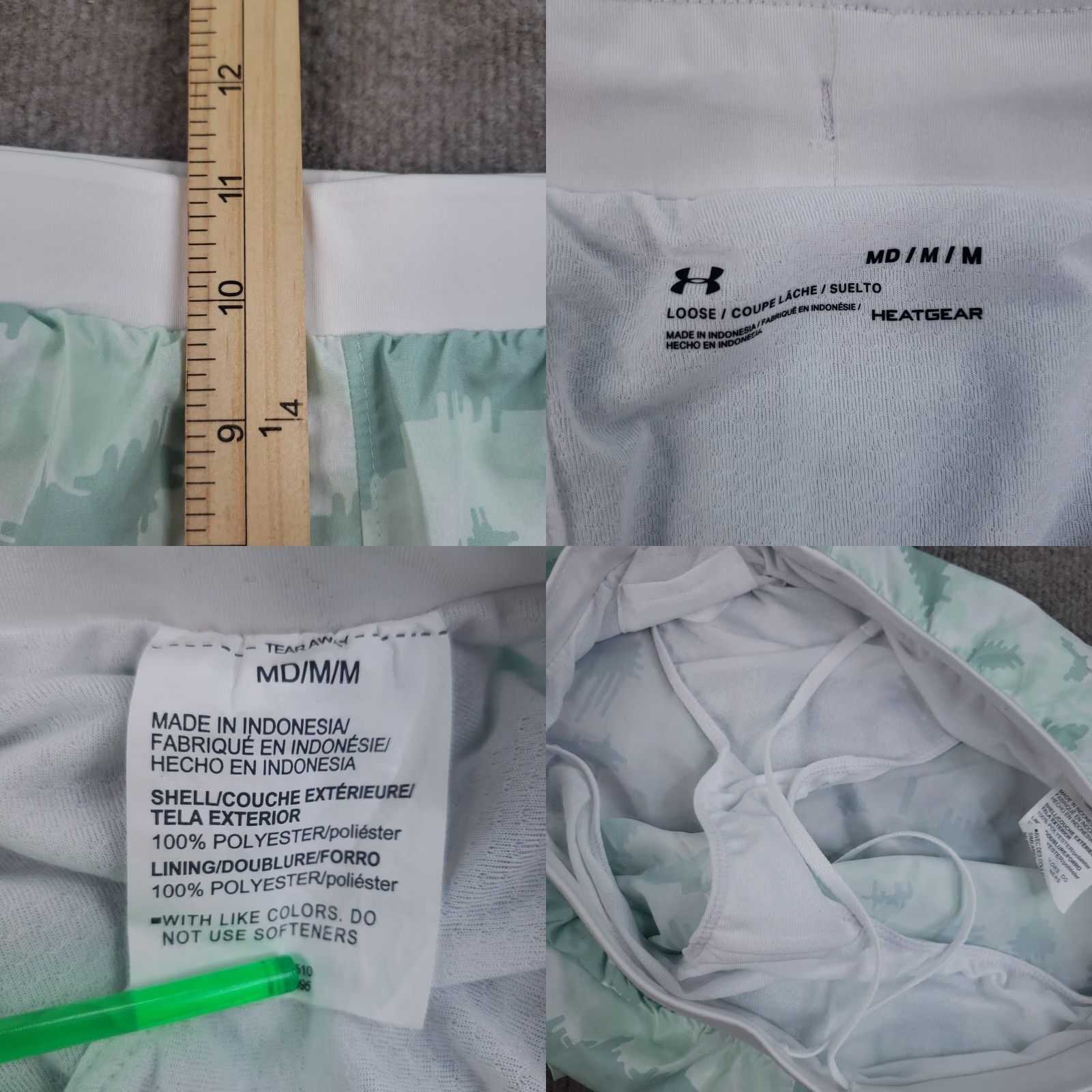 Under Armour Under Armour Women's Medium Green Running Shorts Size 31" - 8 Thumbnail