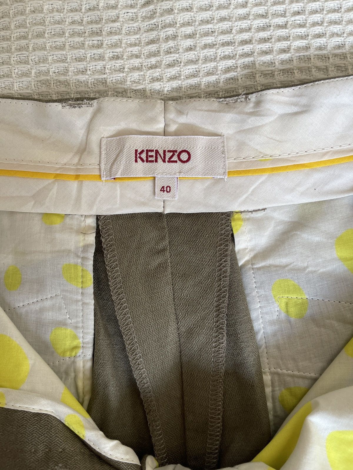 Kenzo Vintage🔥KENZO🔥Wide Leg Baggy Linen Pants Size US 32 / EU 48 - 5 Thumbnail