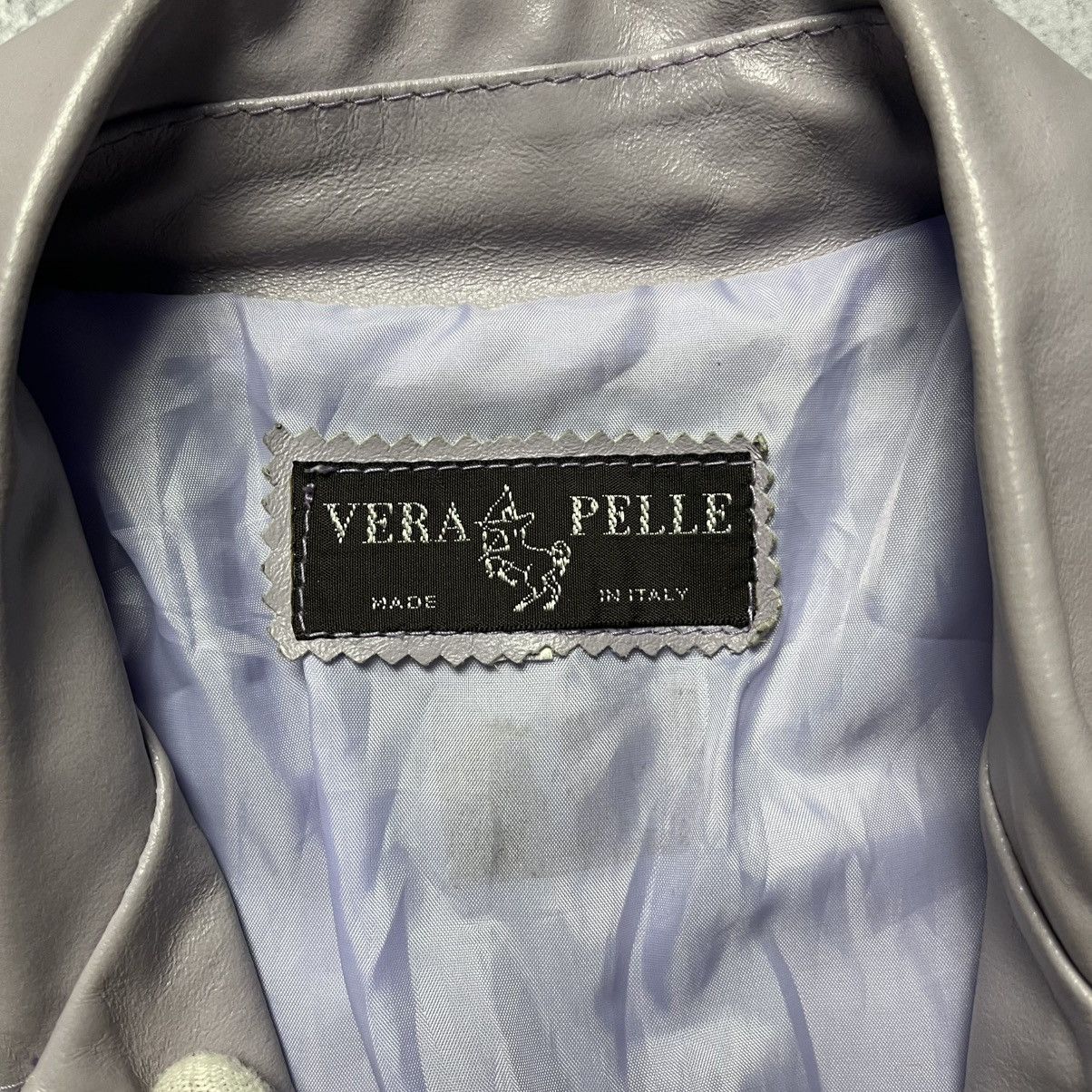 Vera Pelle Vintage Vera Pelle Leather Biker Jacket Designer Y2K Italy Size M / US 6-8 / IT 42-44 - 6 Thumbnail