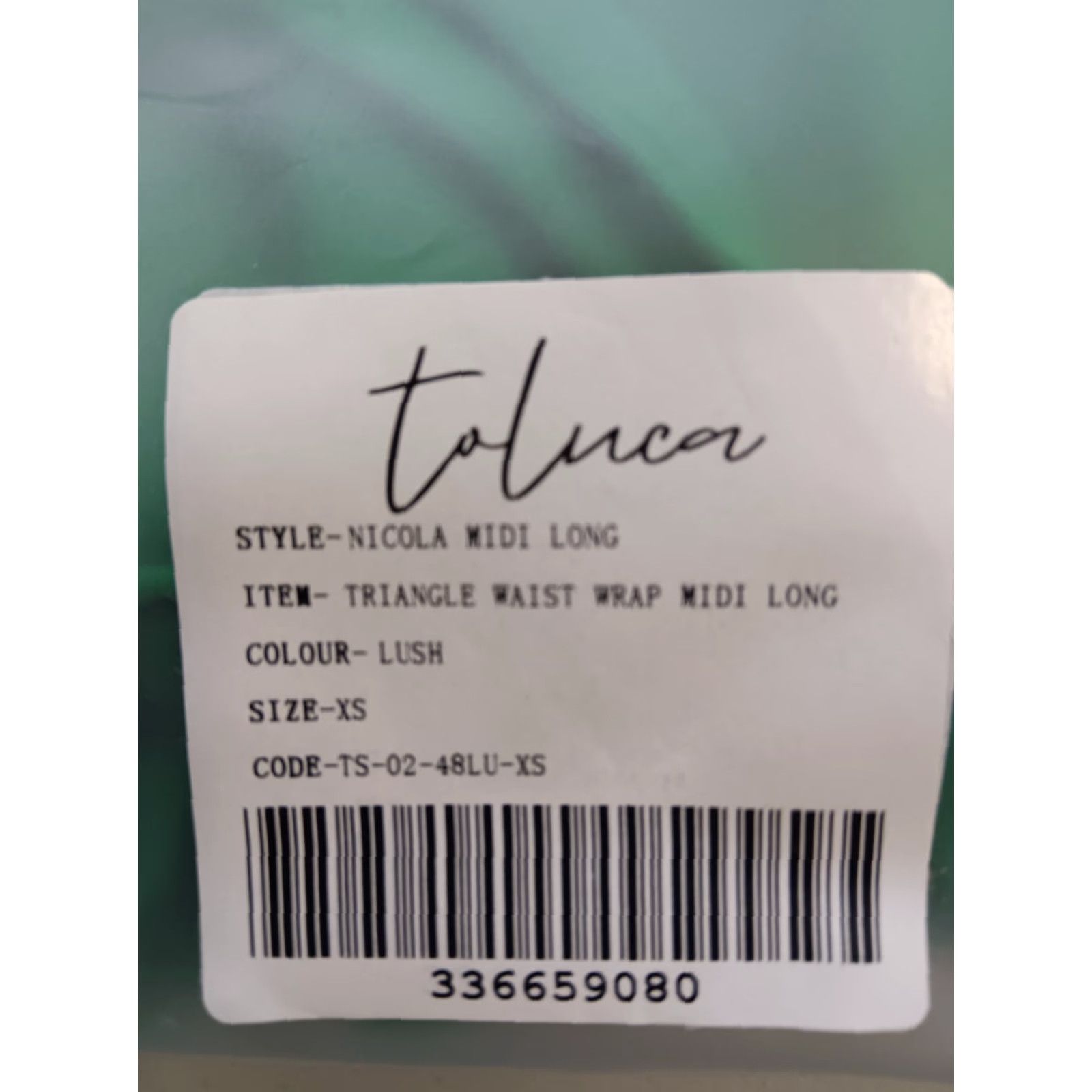 Triangl Toluca One Piece Green XS Swim Triangle Waist Wrap Open Tummy Solid Nylon Spandex Women Beach Size ONE SIZE - 6 Thumbnail