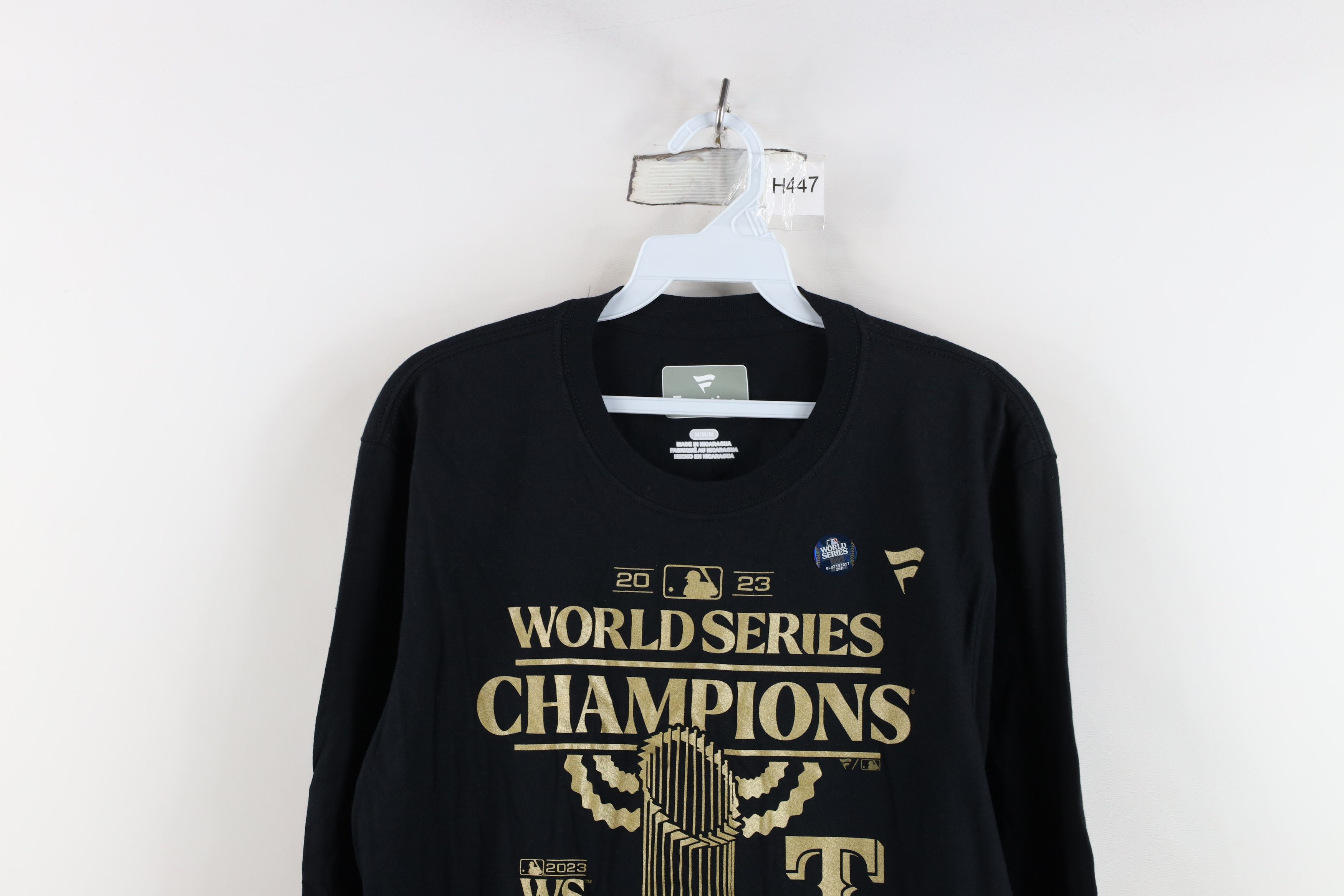 Vintage New Fanatics Series Champs Texas Rangers Long Sleeve T-Shirt Size US M / EU 48-50 / 2 - 2 Thumbnail