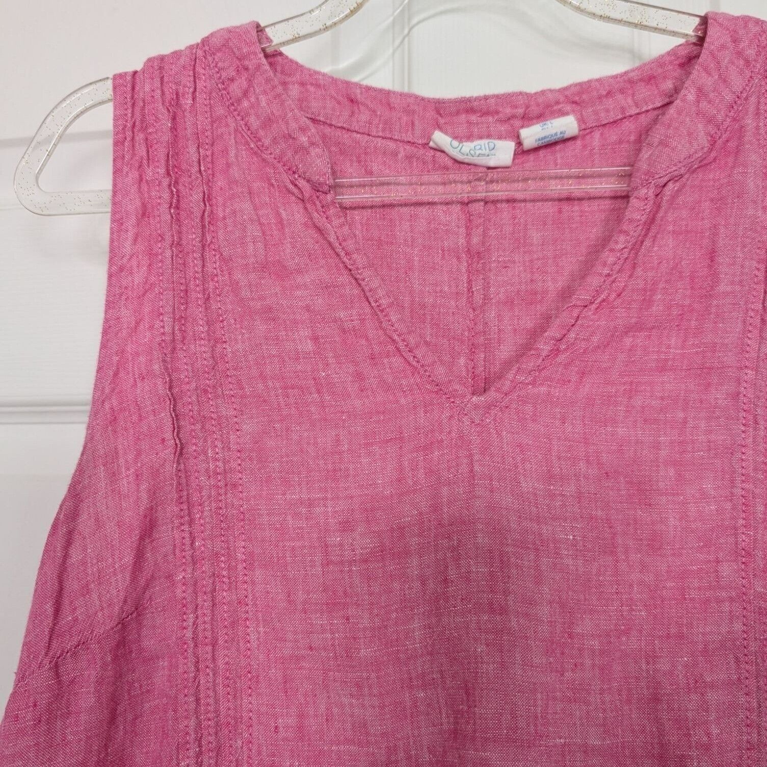 Designer Sigrid Olsen Linen Dress Womens Size Large Pink Sleeveless Size L / US 10 / IT 46 - 2 Thumbnail