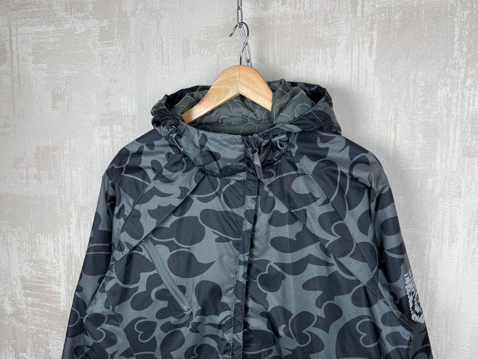Other Fly53 Hooded Windbreaker Nylon Camo? Jacket Lightly Padded Size US L / EU 52-54 / 3 - 3 Thumbnail