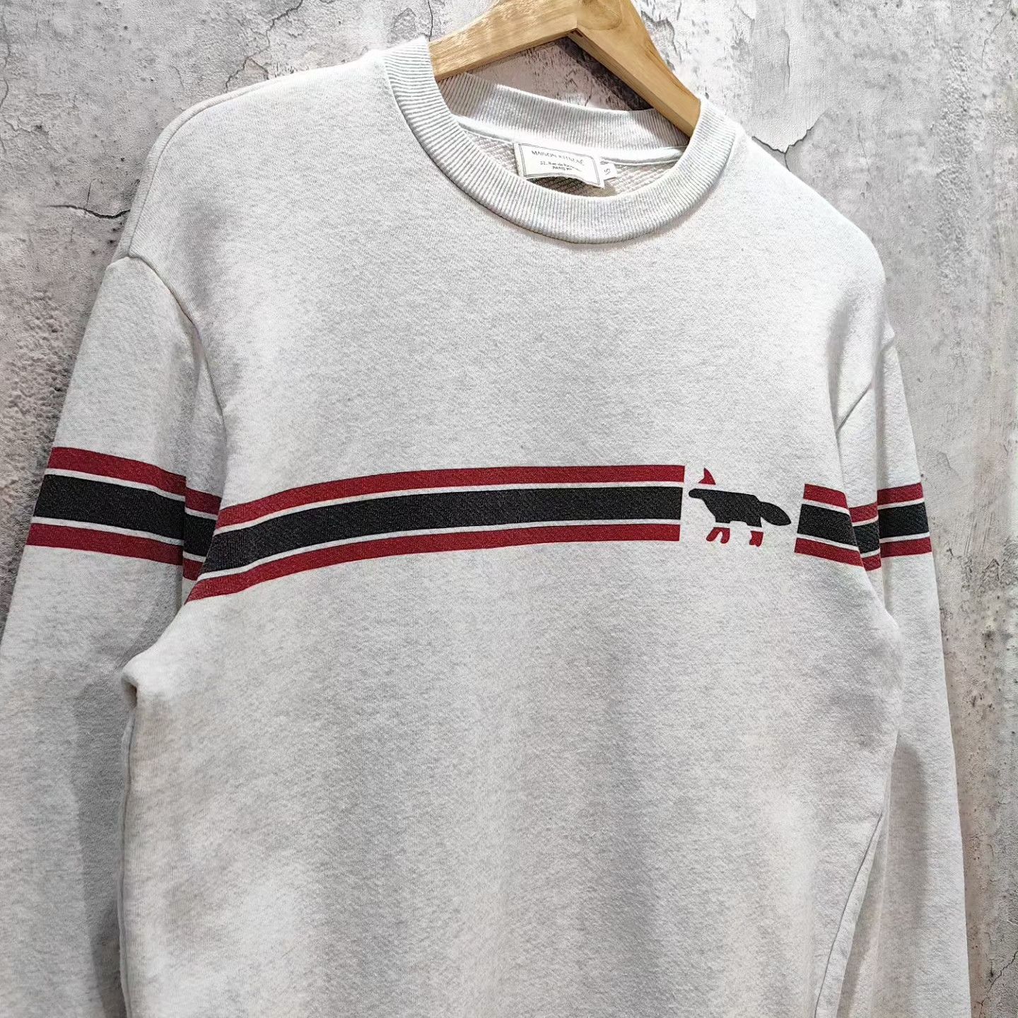 Maison Kitsune Maison Kitsune striped fox sweater Size US XS / EU 42 / 0 - 2 Thumbnail