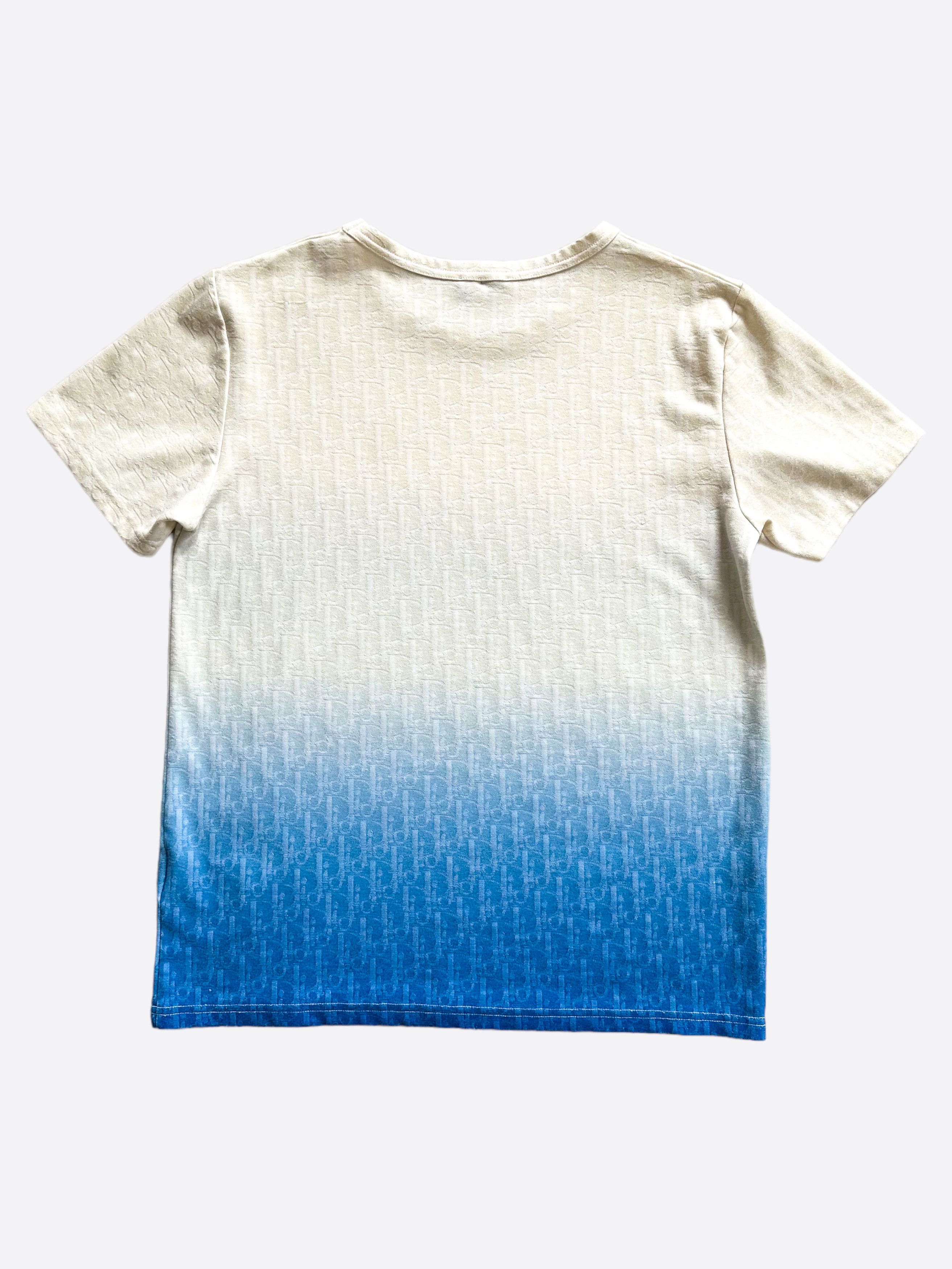 Dior Dior Blue & White Gradient Oblique T-Shirt Size US L / EU 52-54 / 3 - 2 Thumbnail