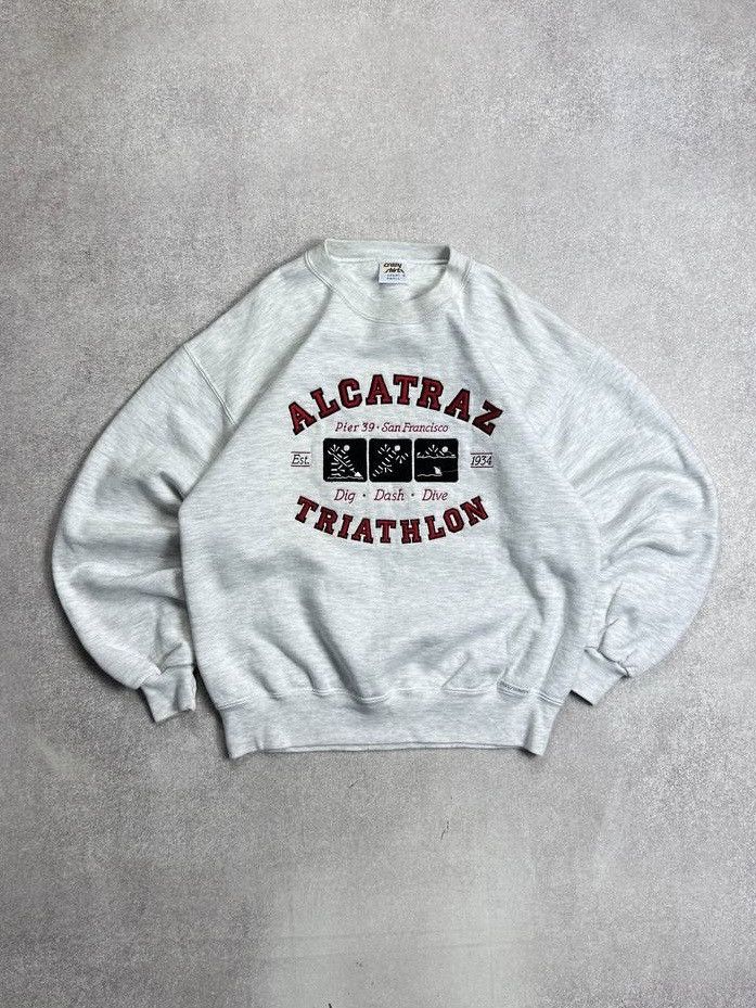 Vintage Vintage 90s Alcatraz Triatlon Boxy Sweatshirt S Size US S / EU 44-46 / 1 - 1 Thumbnail
