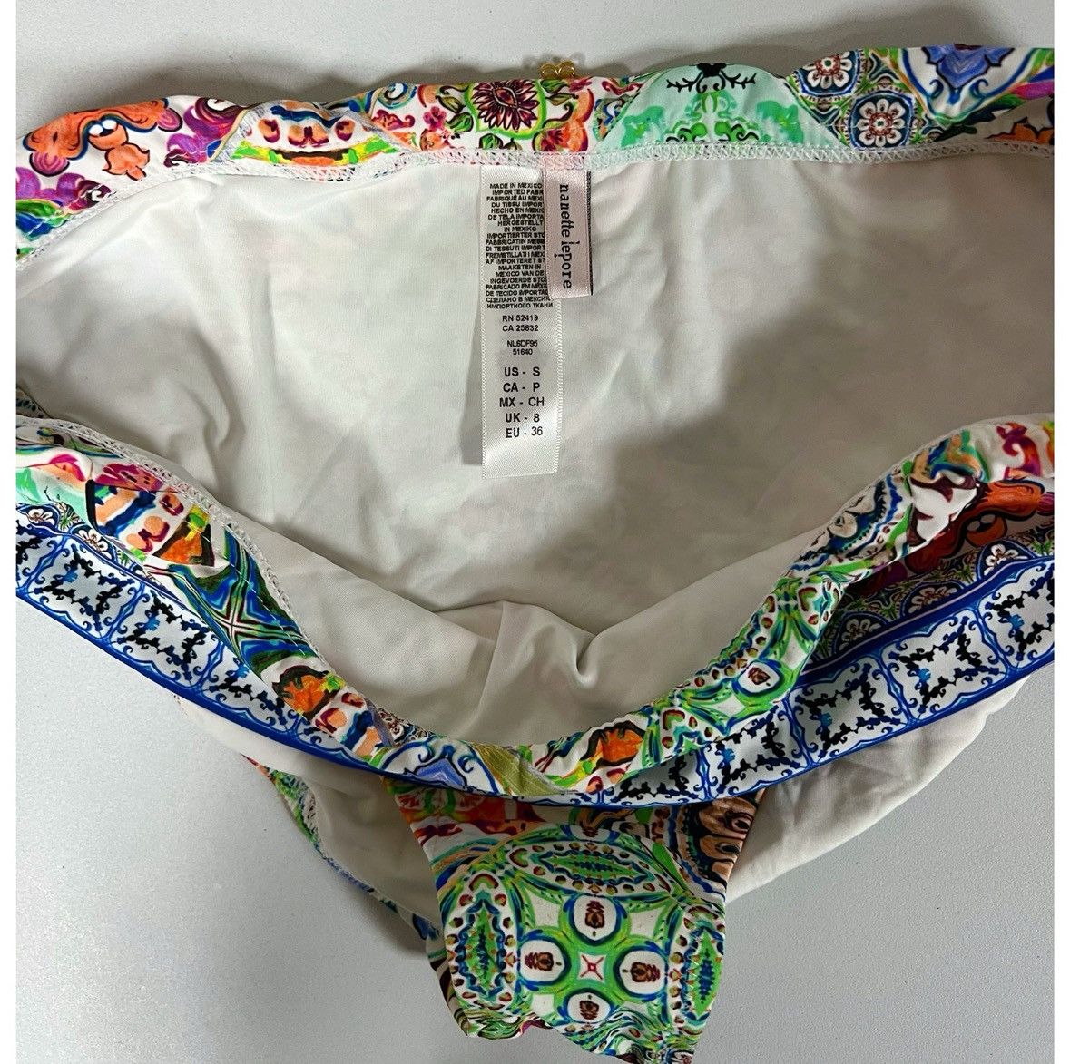 Designer × Nanette Lepore × Vintage Nanette Lepore Paisley Fold-Over Bikini Bottoms Size S 💙✨ Size 27" / US 4 / IT 40 - 3 Thumbnail