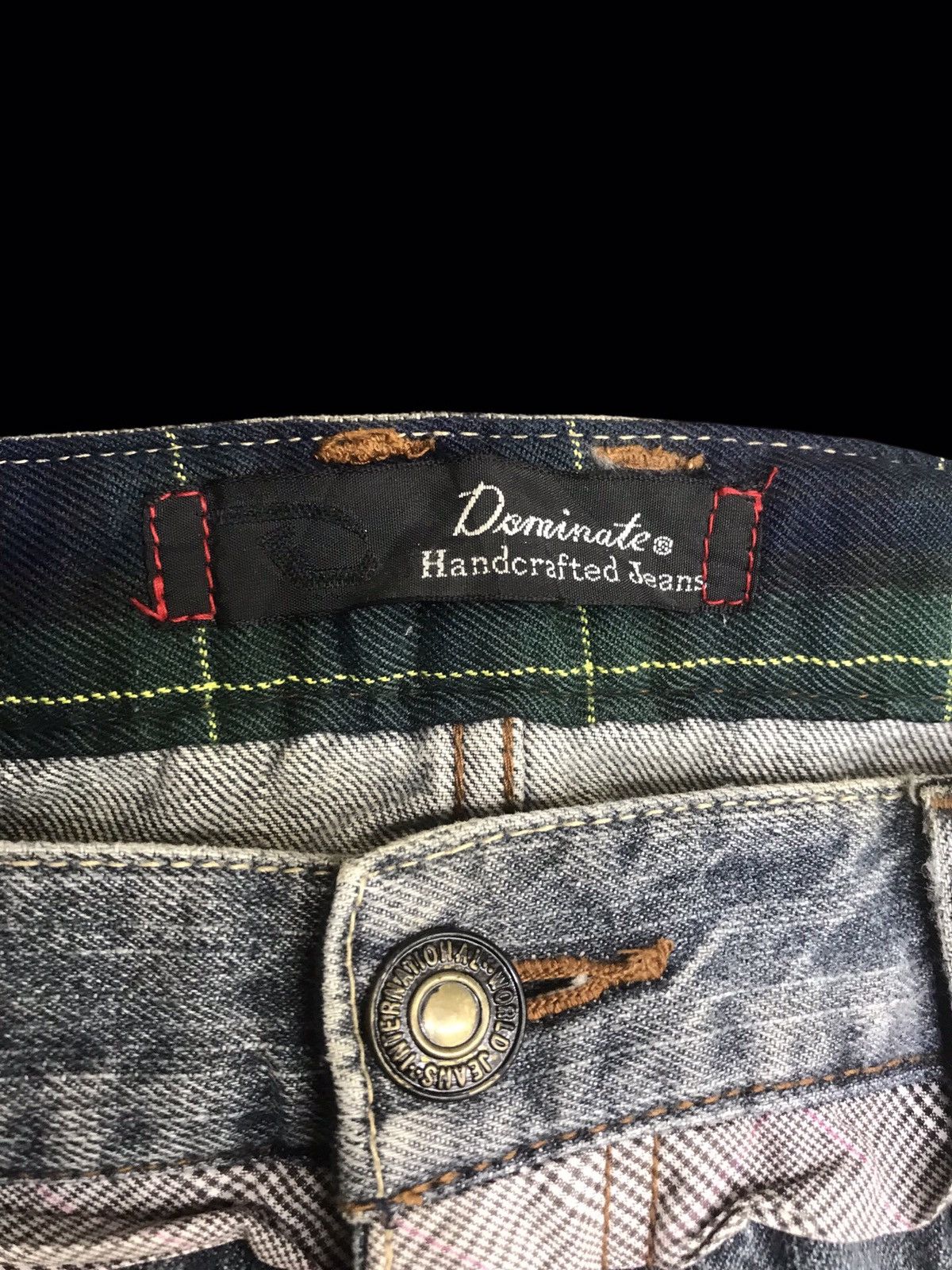 Japanese Brand 💥DOUBLE WAIST💥Dominate Handcrft Distressed Dirty Denim F81 Size US 32 / EU 48 - 8 Thumbnail