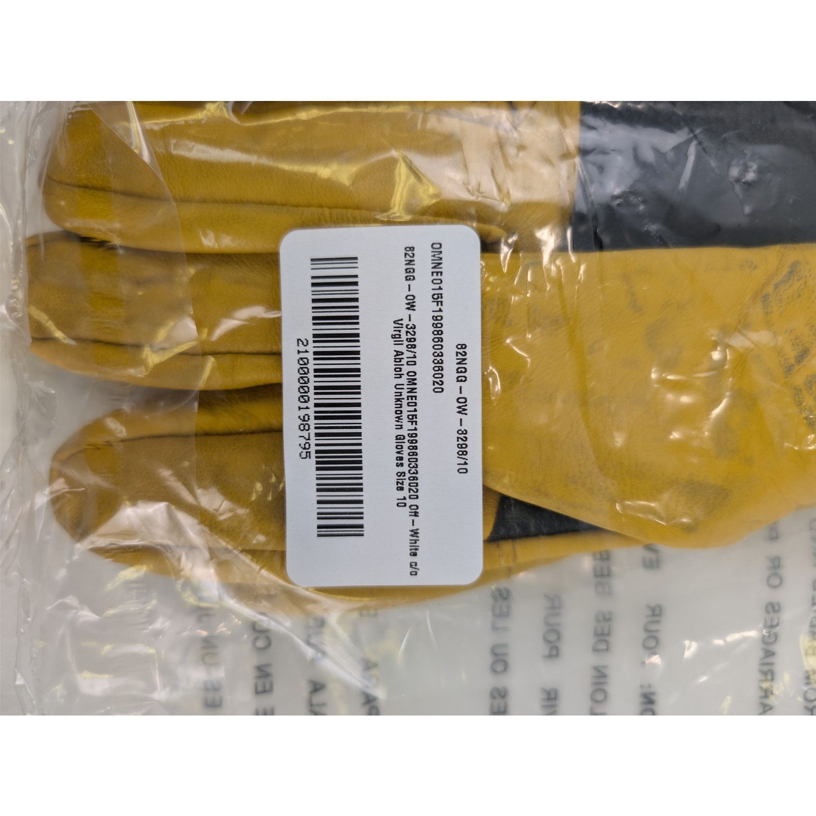 Off-White o1rshd1 Size: 10 / Distressed Logo Rib Cuff Gloves in Yellow Size ONE SIZE - 13 Thumbnail