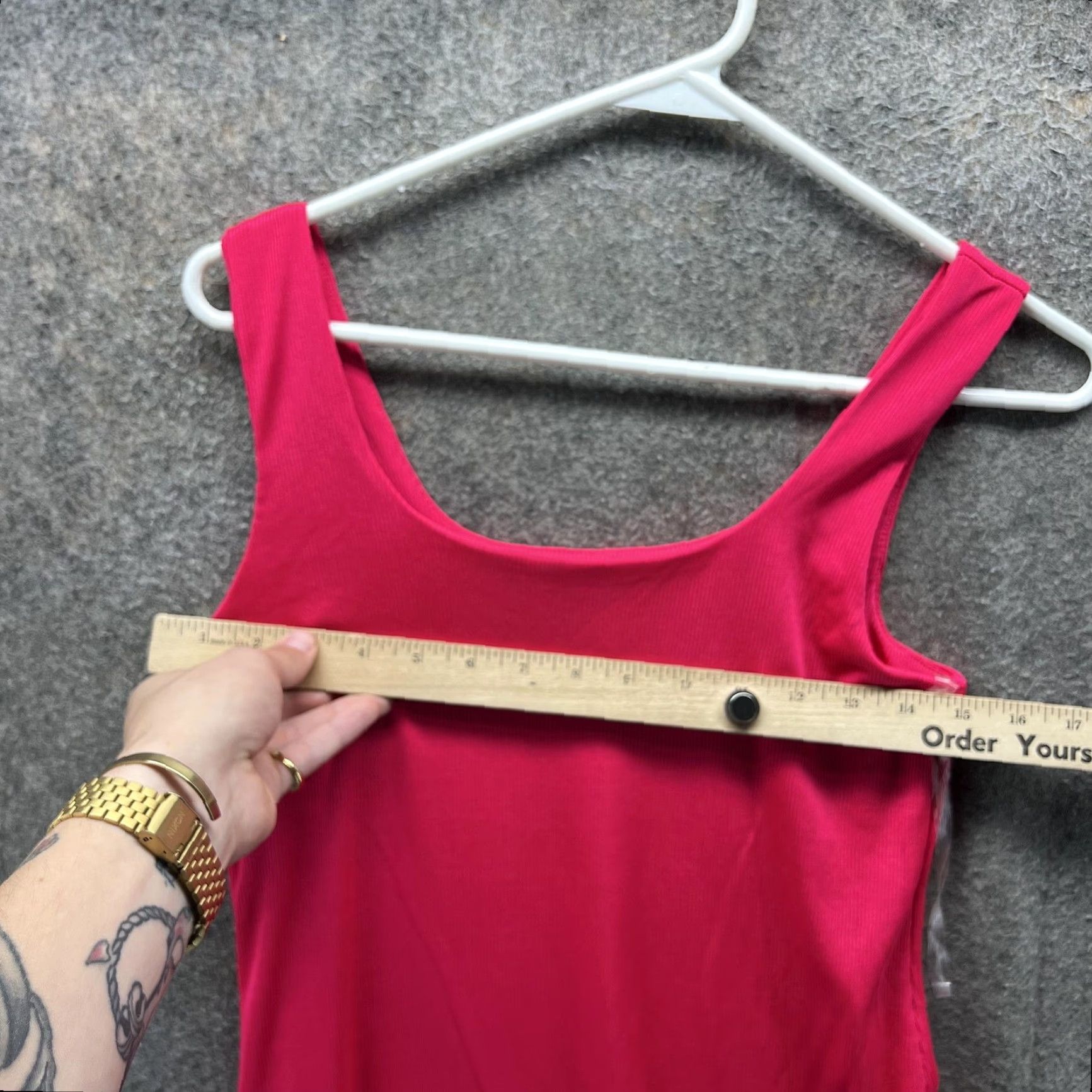 Vintage A New Day Dress Womens XS Pink Ribbed Knit Scoop Neck Tank Mini Bodycon Casual Womens XS Pink Knit Tank Dress Size XS / US 0-2 / IT 36-38 - 3 Thumbnail
