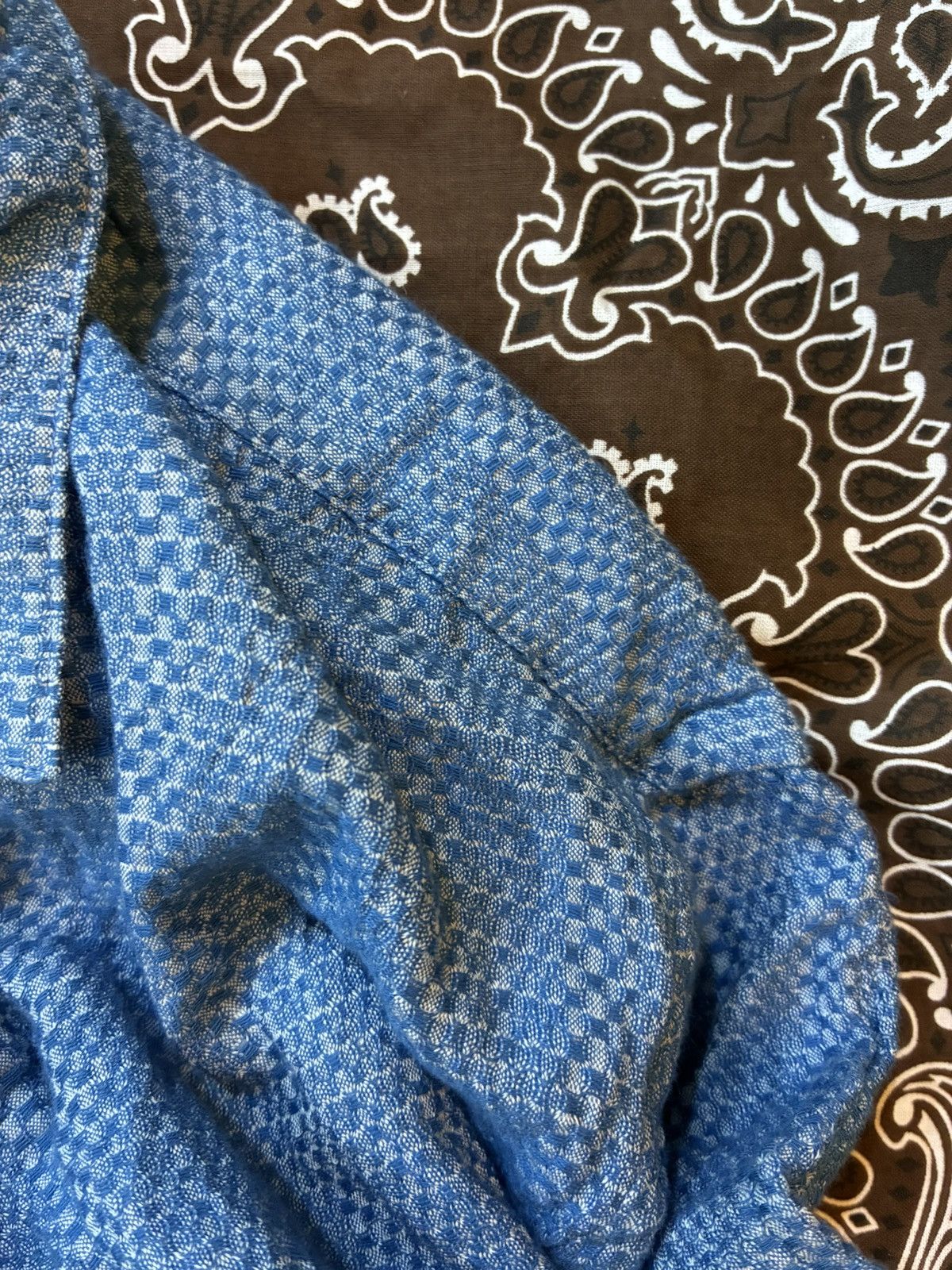 Kardo KARDO HAND WOVEN TEXTURED FABRIC HANDMADE SS SUMMER SHIRT Size US L / EU 52-54 / 3 - 12 Thumbnail